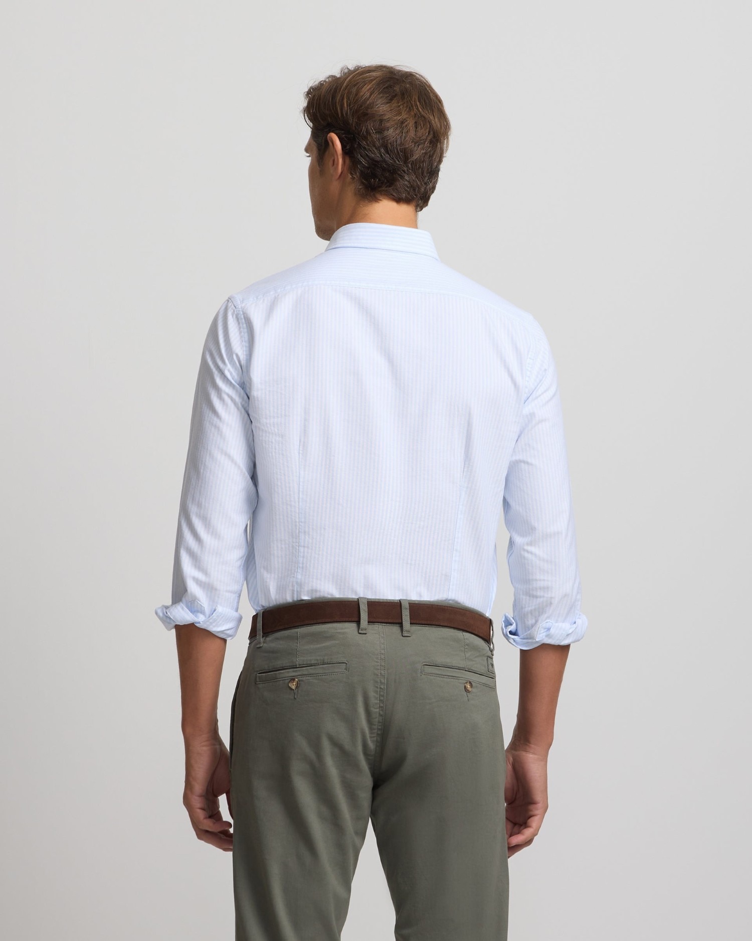 Camisa de hombre sport oxford rayas - Silbon - Azul celeste Azul celeste-2