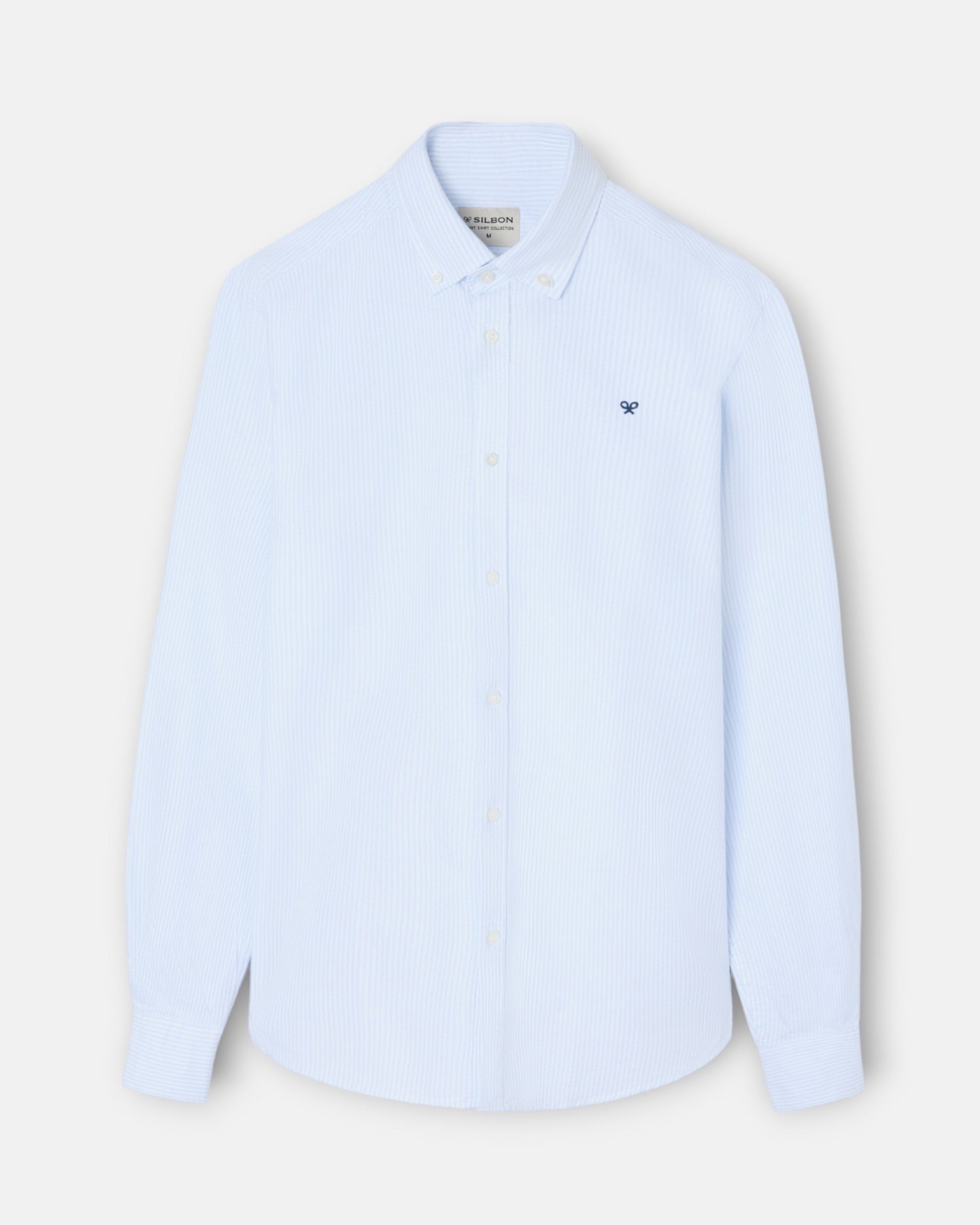 Camisa de hombre sport oxford rayas - Silbon - Azul celeste Azul celeste-5
