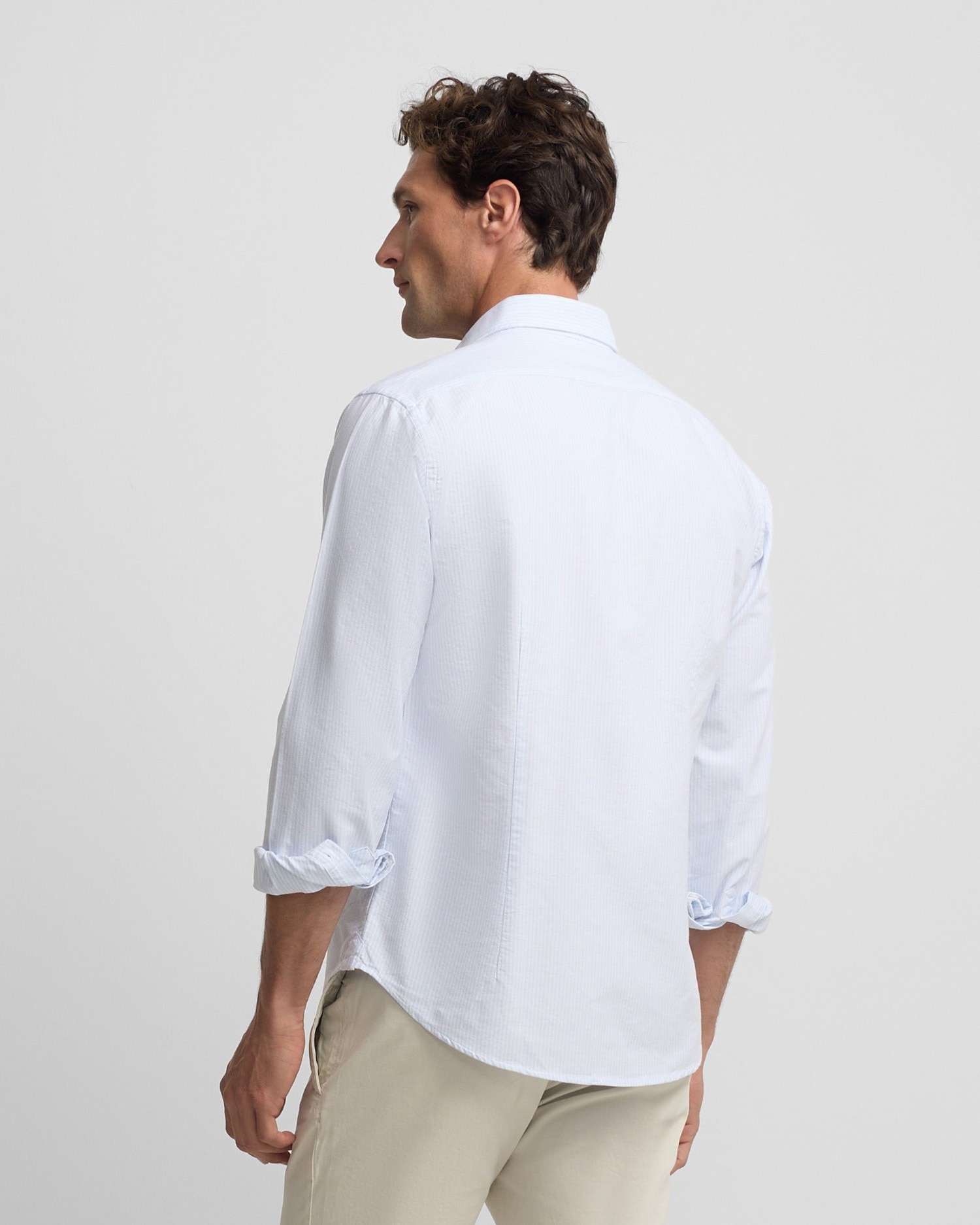 Camisa de hombre sport oxford cutaway raya - Silbon - Azul celeste Azul celeste-2