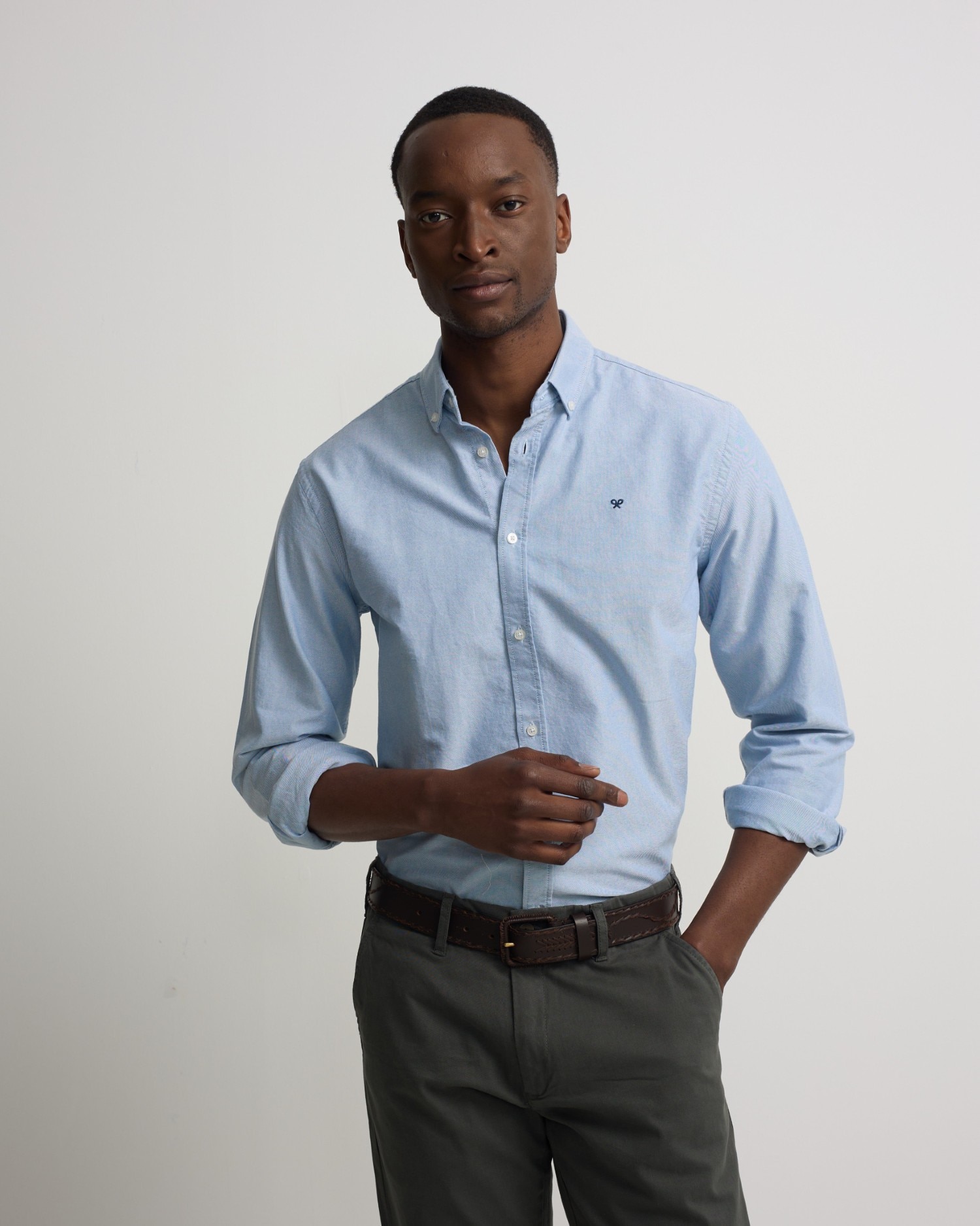 Silbon - Camisa Oxford de hombre sport raqueta.