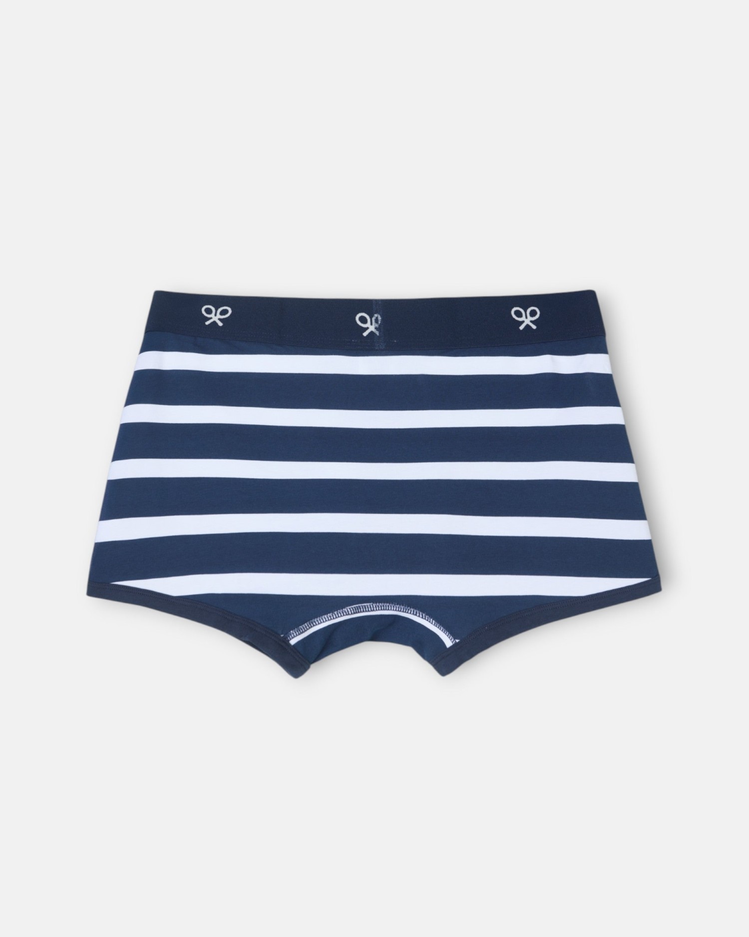 Boxer rayas blanco de punto para hombre - Silbon - Azul marino Azul marino-2