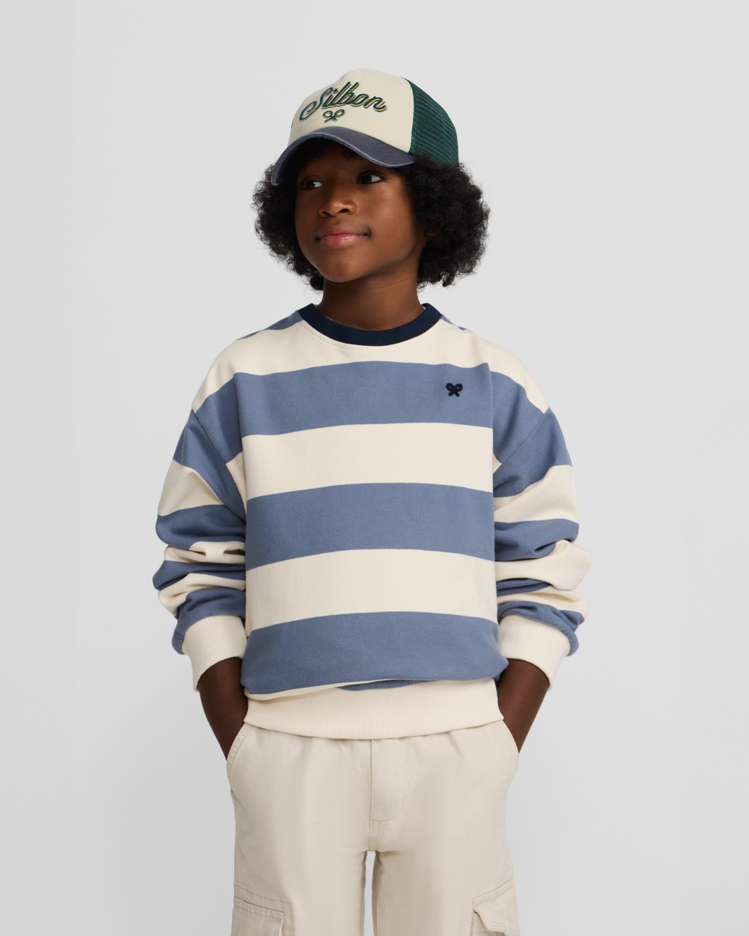 Sudadera de niño rayas anchas