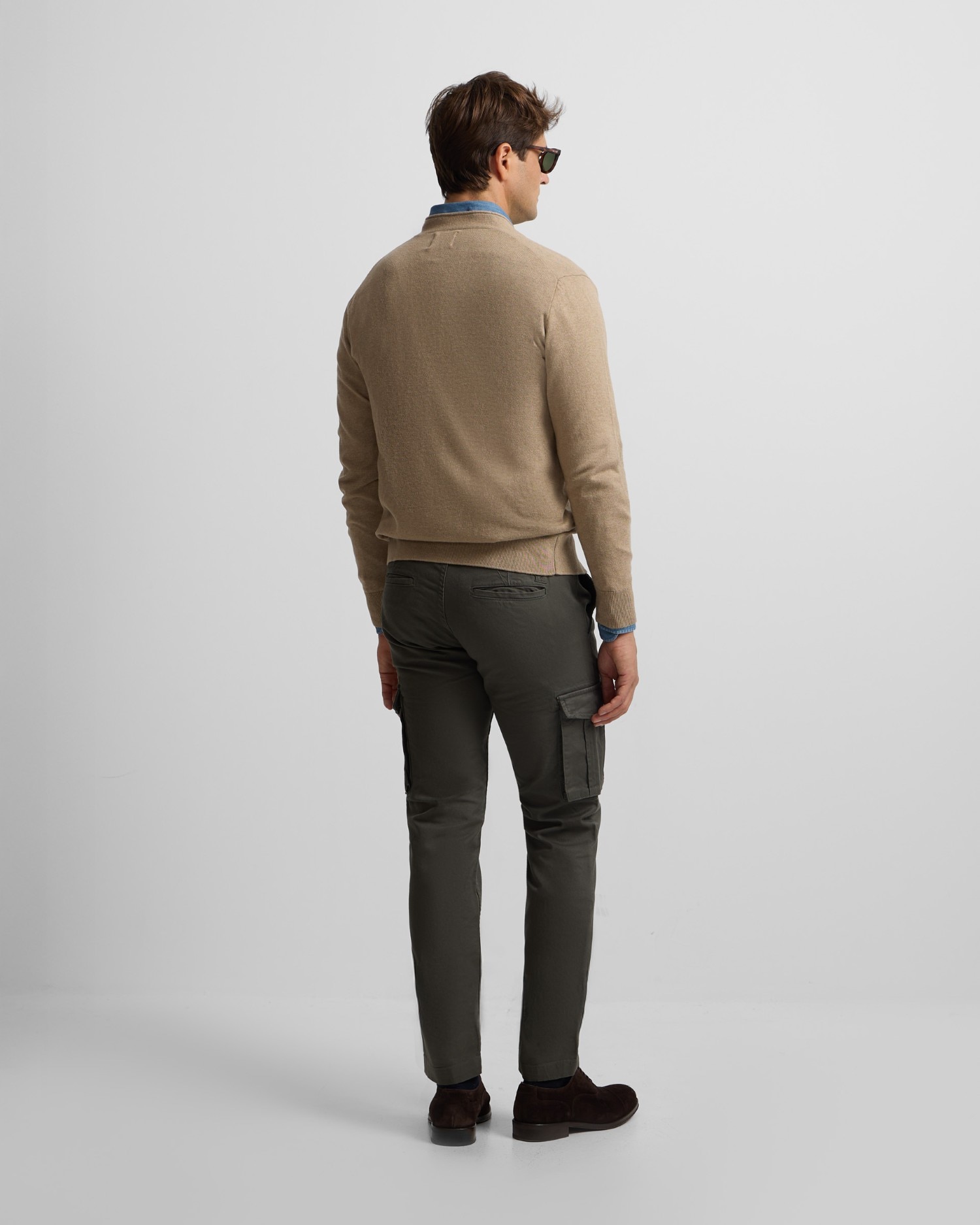 Pantalones cargo de hombre casual - Silbon - Verde oscuro Verde oscuro-2