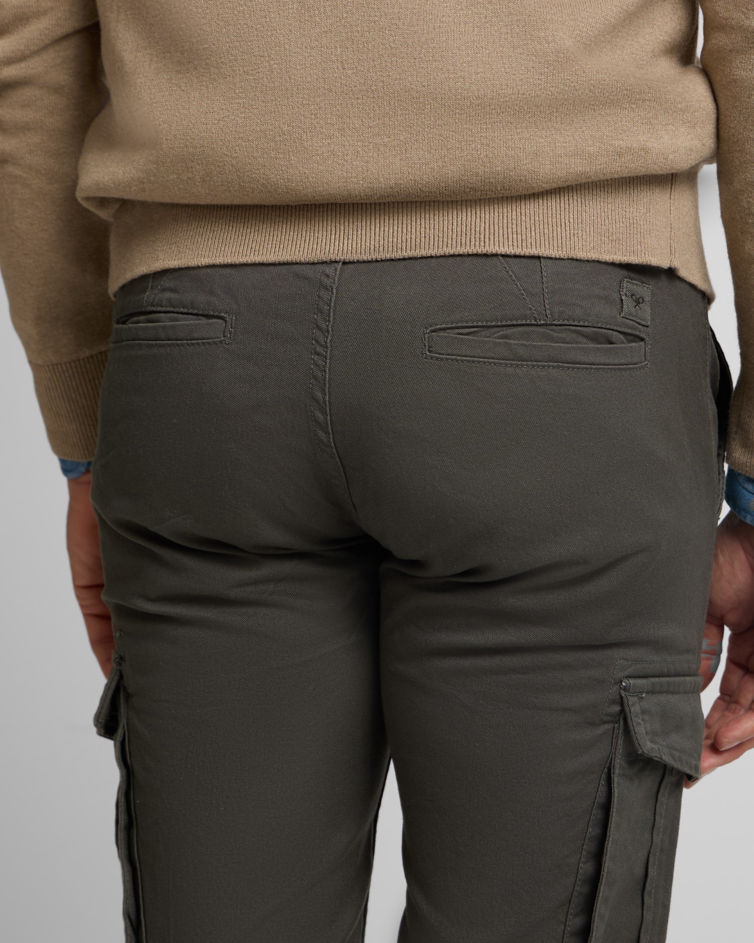 Pantalones cargo de hombre casual - Silbon - Verde oscuro Verde oscuro-3