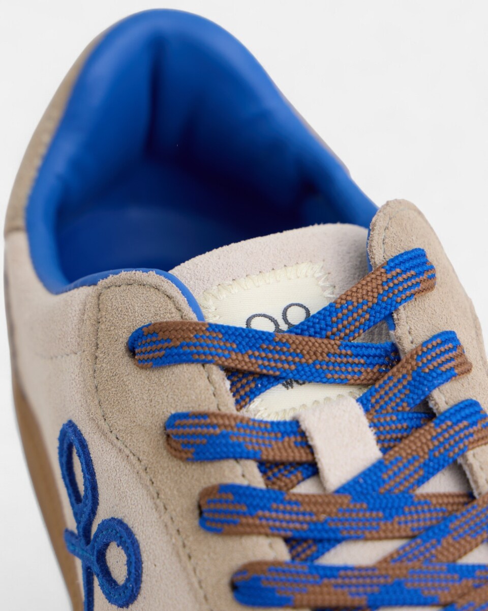 Zapatilla de mujer raqueta beige y azul · Silbon · El Corte Inglés