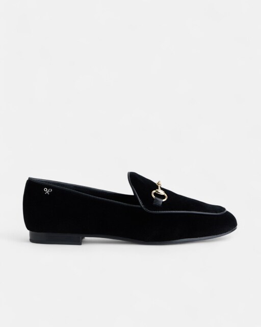 Imagen 0 de Mocasines de mujer terciopelo negro