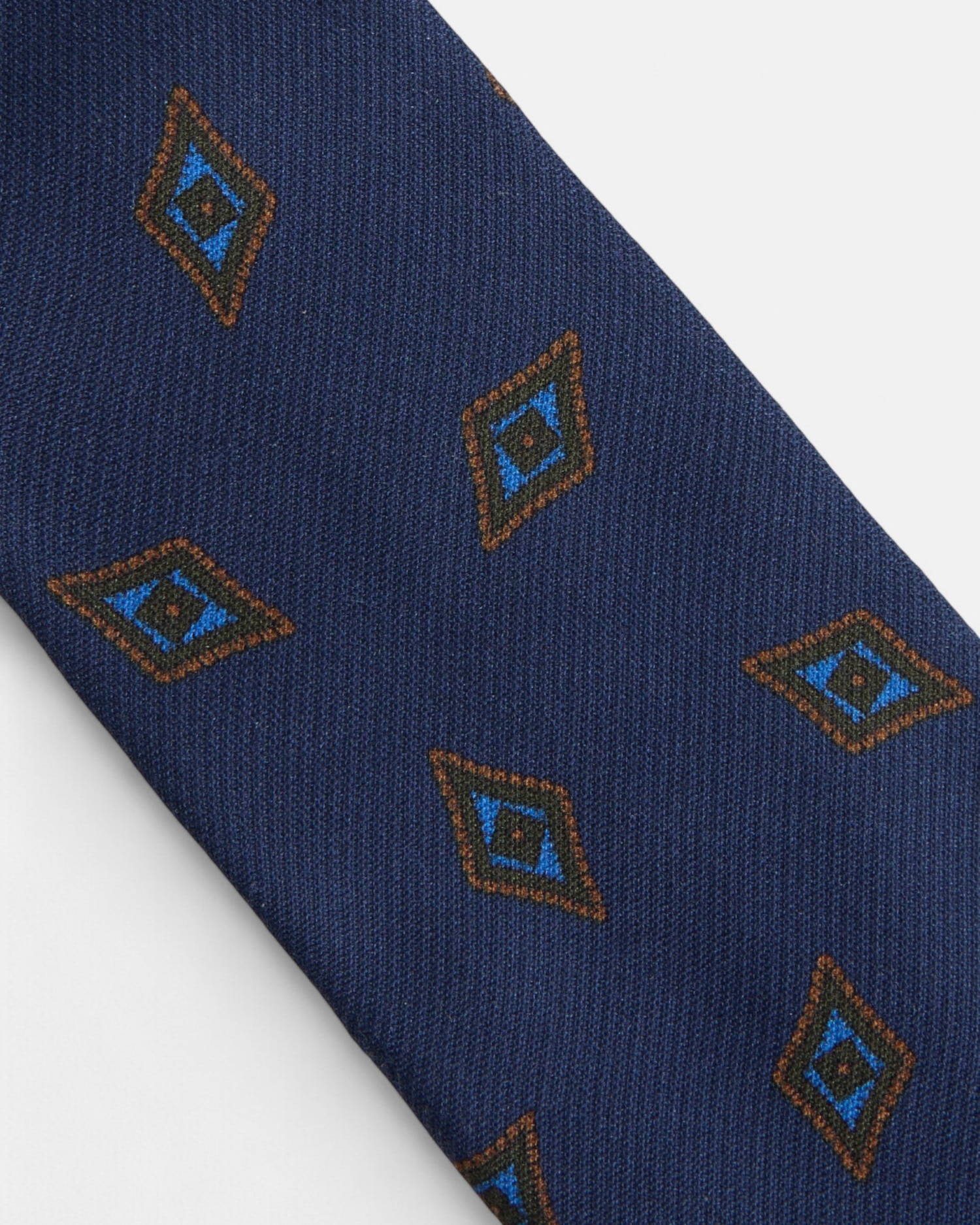 Corbata seda rombos - Silbon - Azul marino Azul marino-2