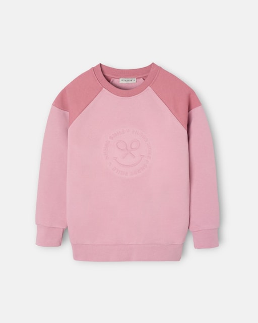 Imagen 0 de Sudadera de niña chandal silbon smile rosa