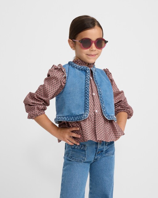 Imagen 0 de Chaleco de niña trenza denim