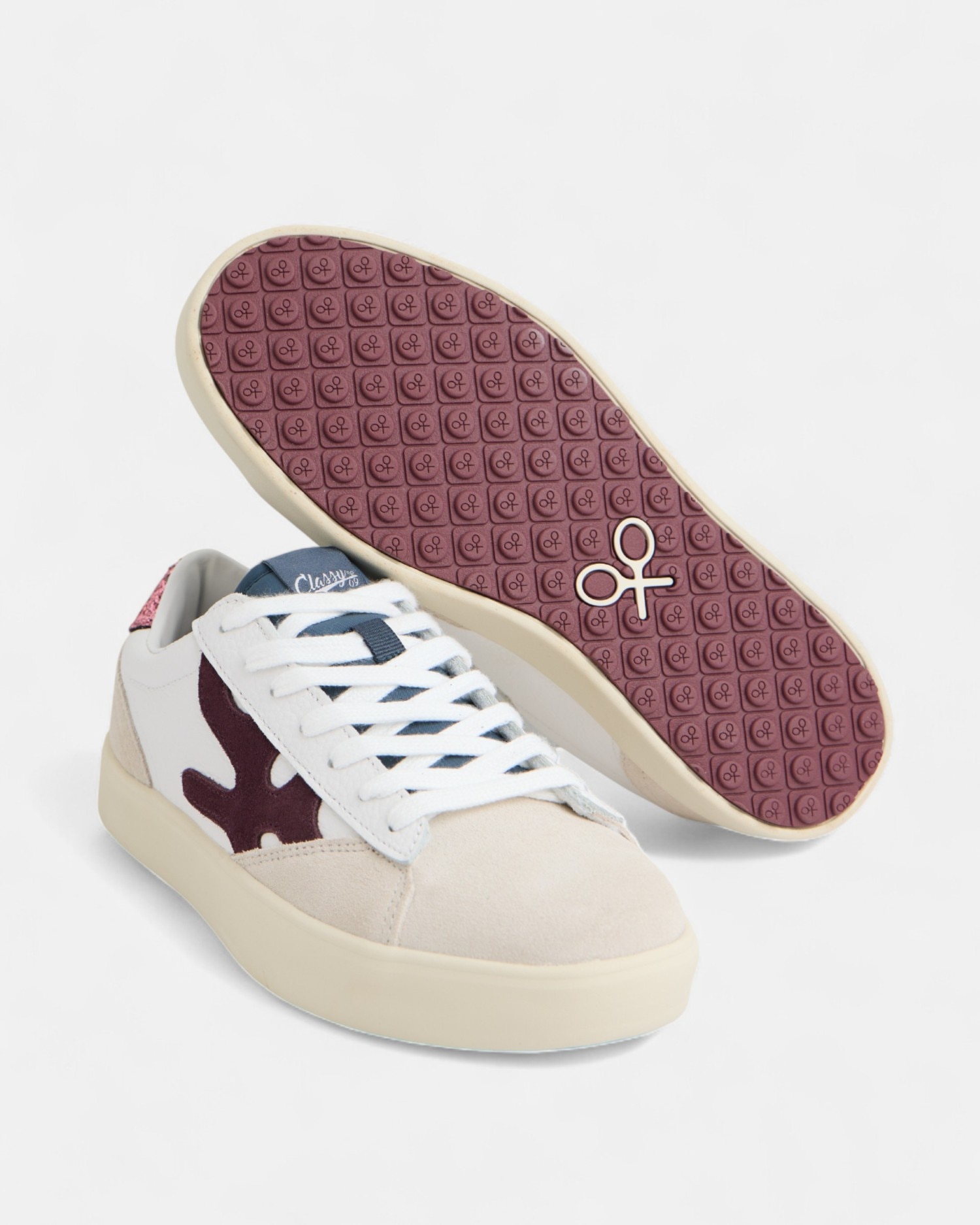 Zapatillas retro classy09 piel - Silbon - Burdeos Burdeos-4