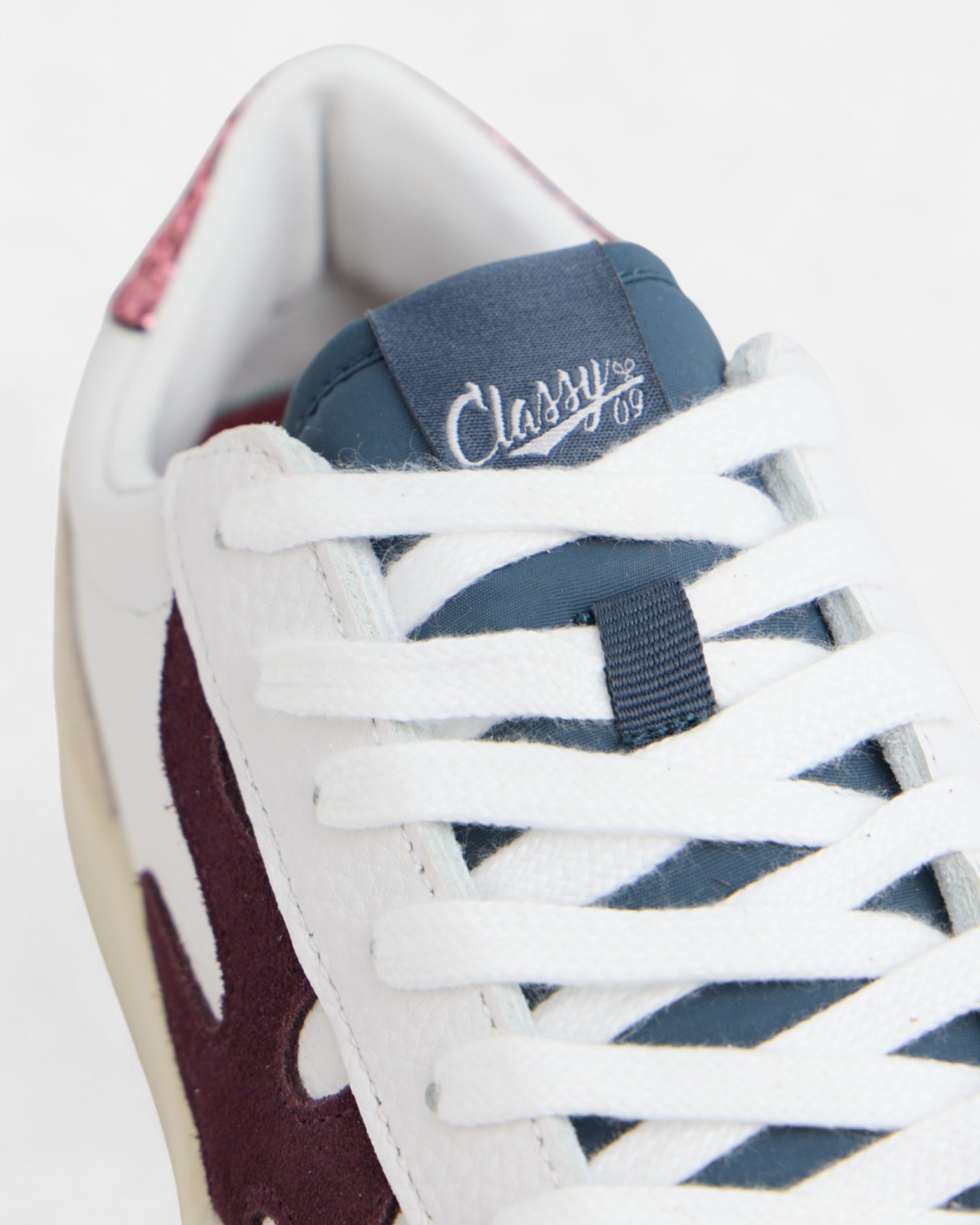 Zapatillas retro classy09 piel - Silbon - Burdeos Burdeos-5