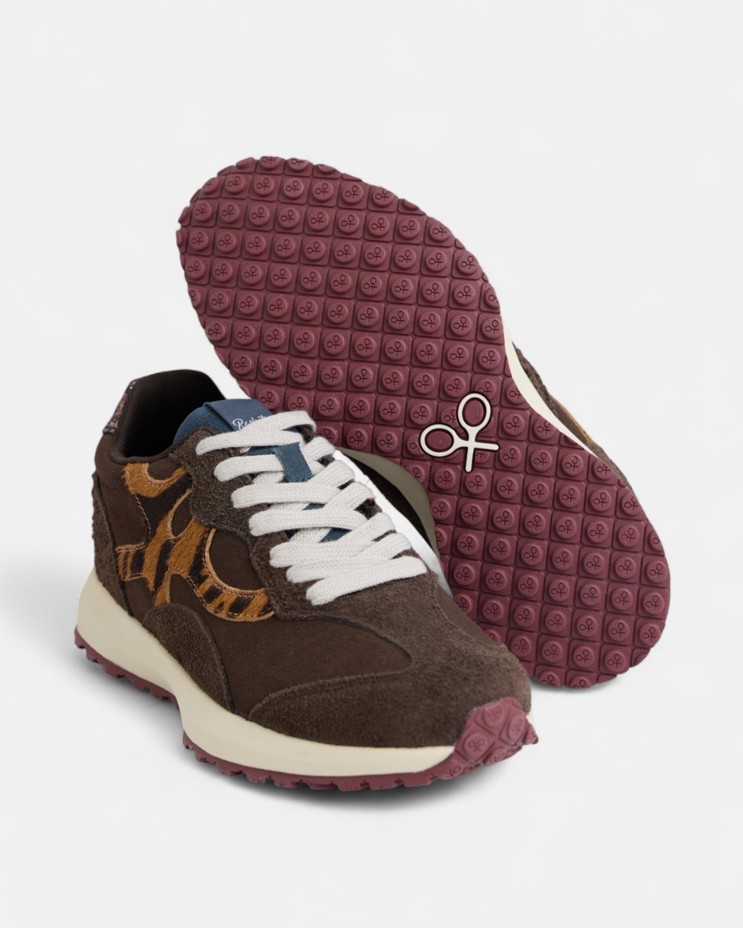 Zapatillas retro rackets09 piel - Silbon - Marrón Marrón-2
