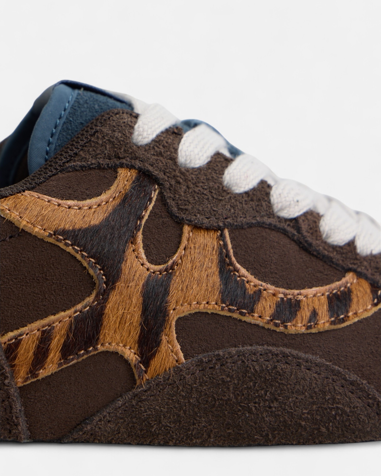 Zapatillas retro rackets09 piel - Silbon - Marrón Marrón-4