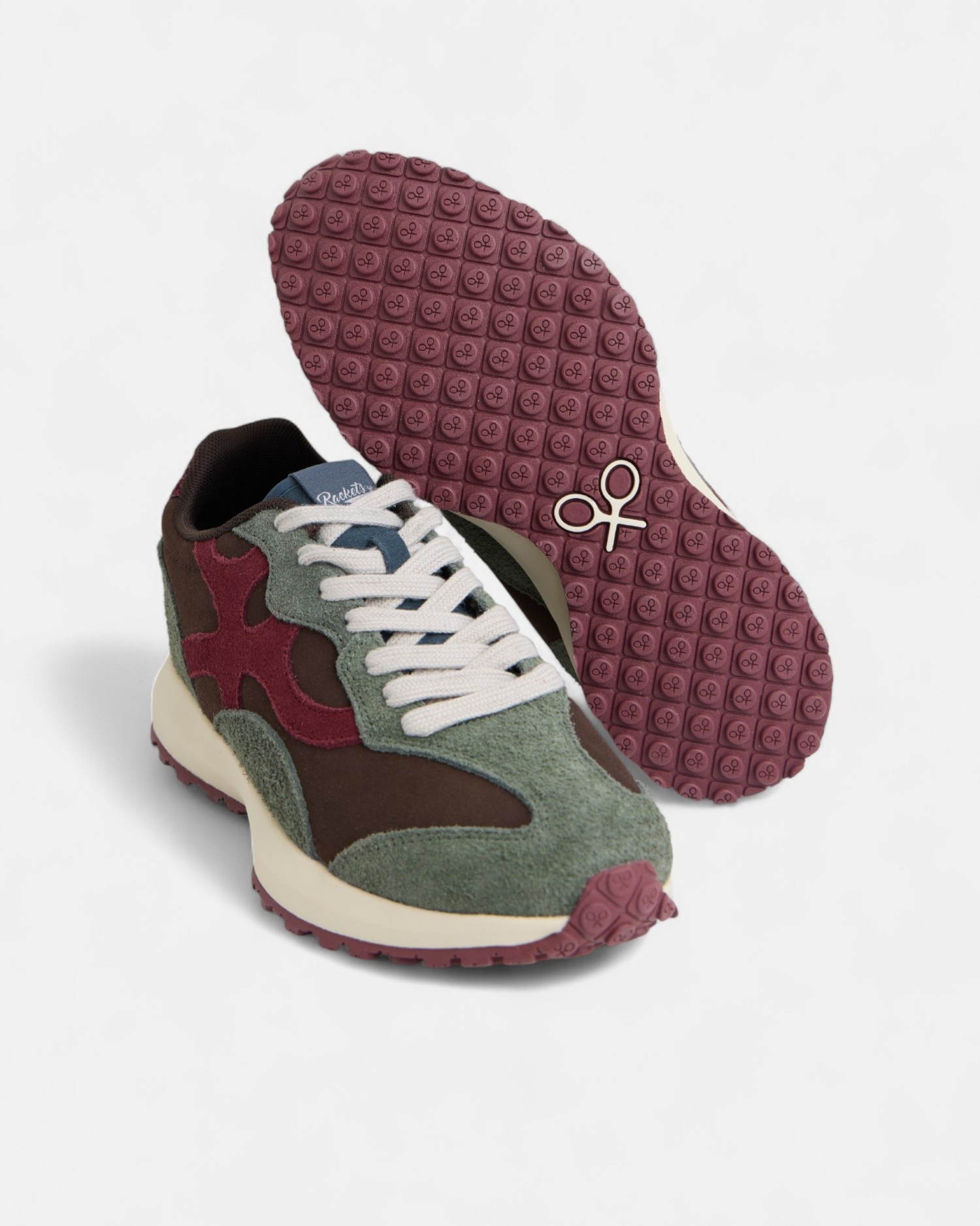 Zapatillas retro rackets09 piel - Silbon - Burdeos Burdeos-4