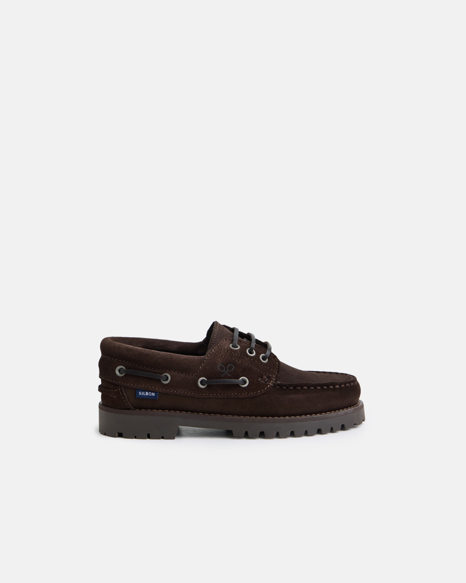 Zapato de niño náutico ante marrón oscuro