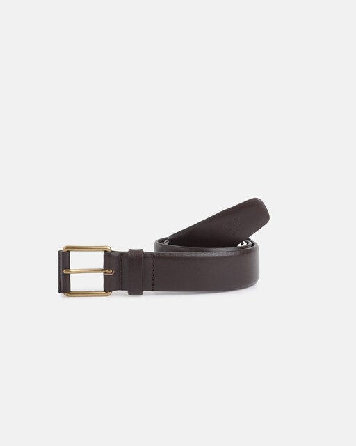 Imagen 0 de Cinturón de hombre piel marrón oscuro