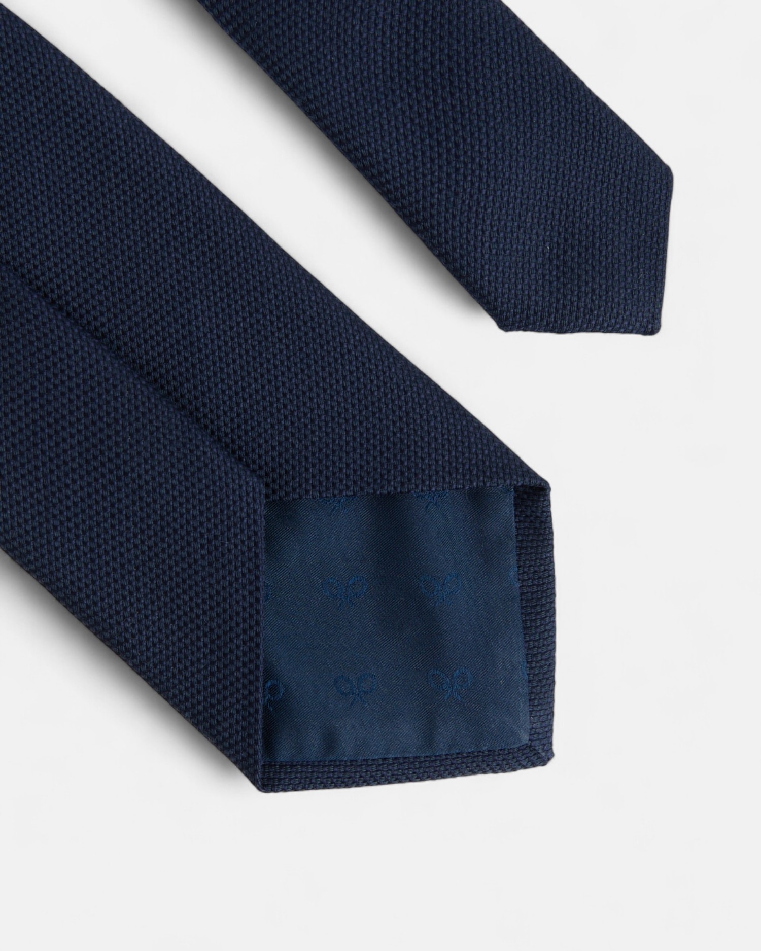 Corbata seda lisa - Silbon - Azul marino Azul marino-2