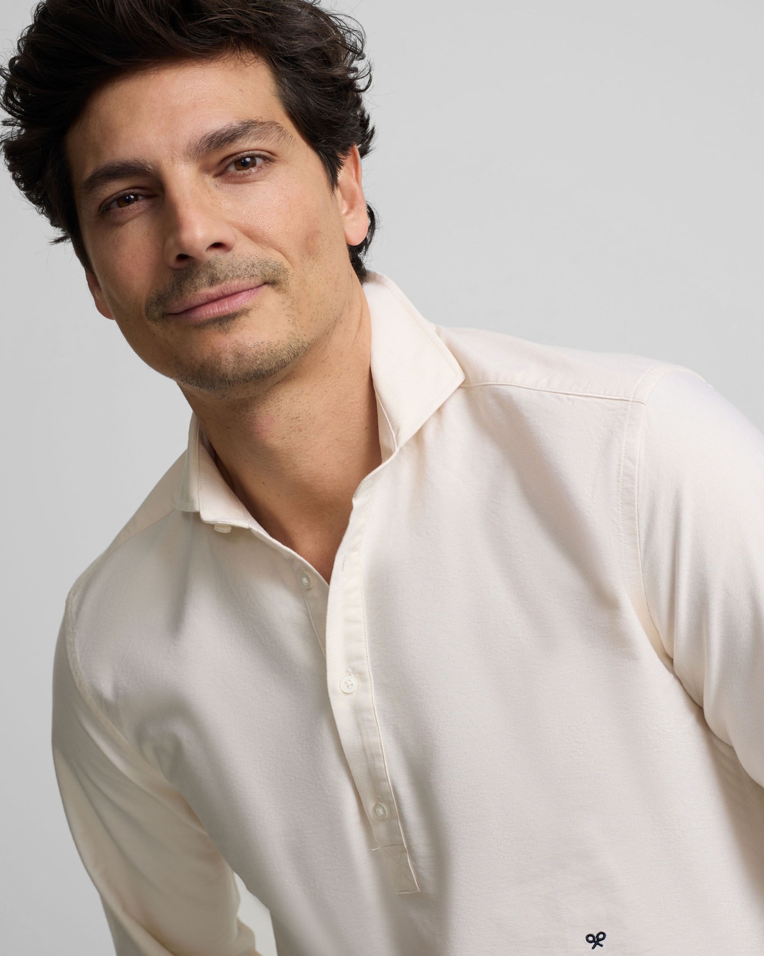 Camisa polera de hombre sport oxford - Silbon - Amarillo Amarillo-3