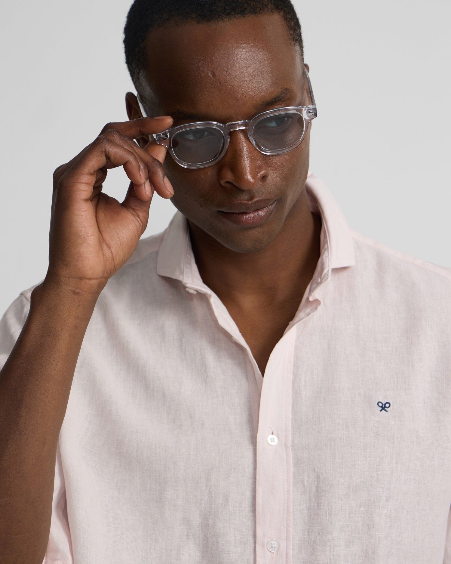 Camisa sport lino de hombre - Silbon - Rosa Rosa-3