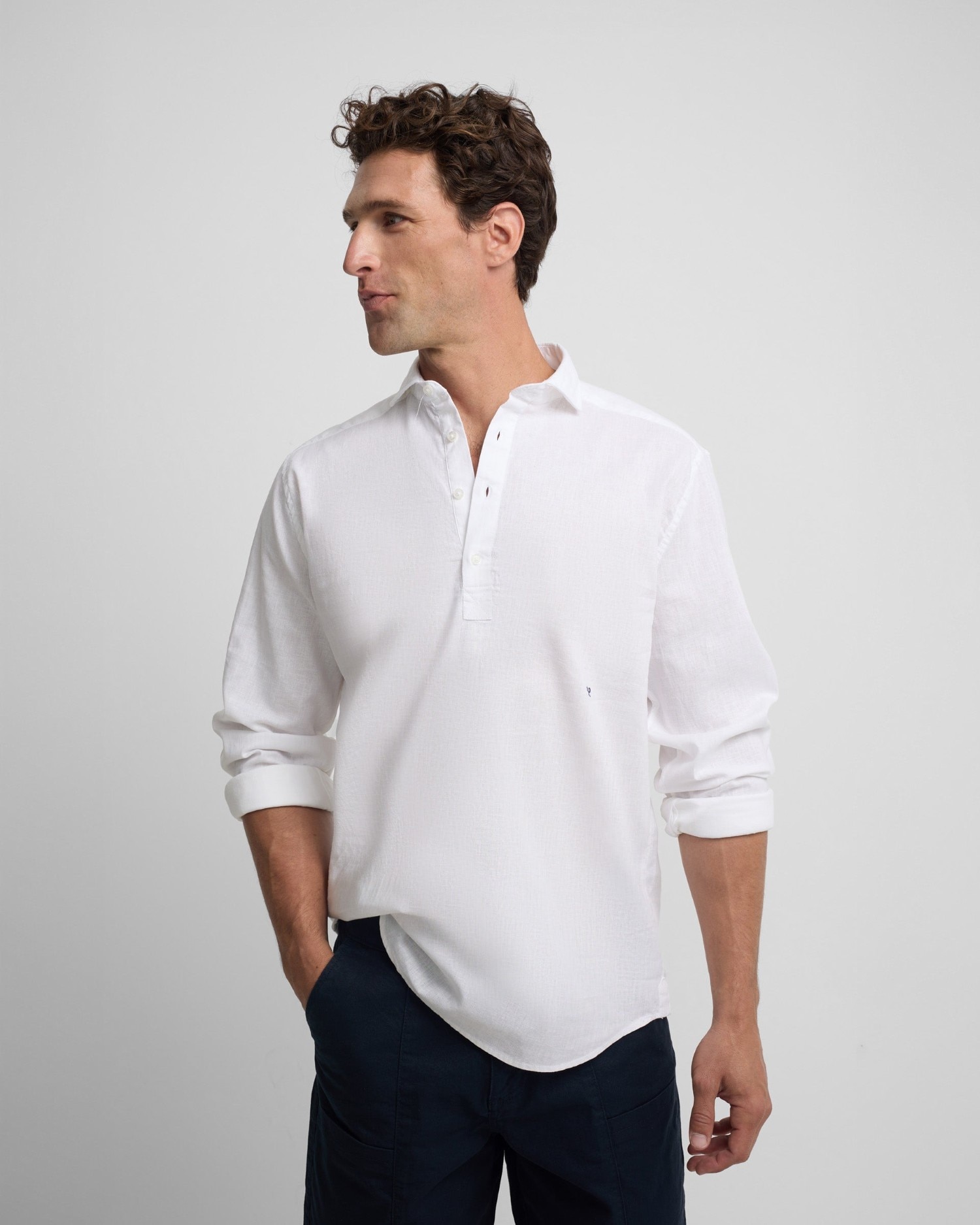 Polera sport lino blanca - Silbon - Blanco Blanco-1