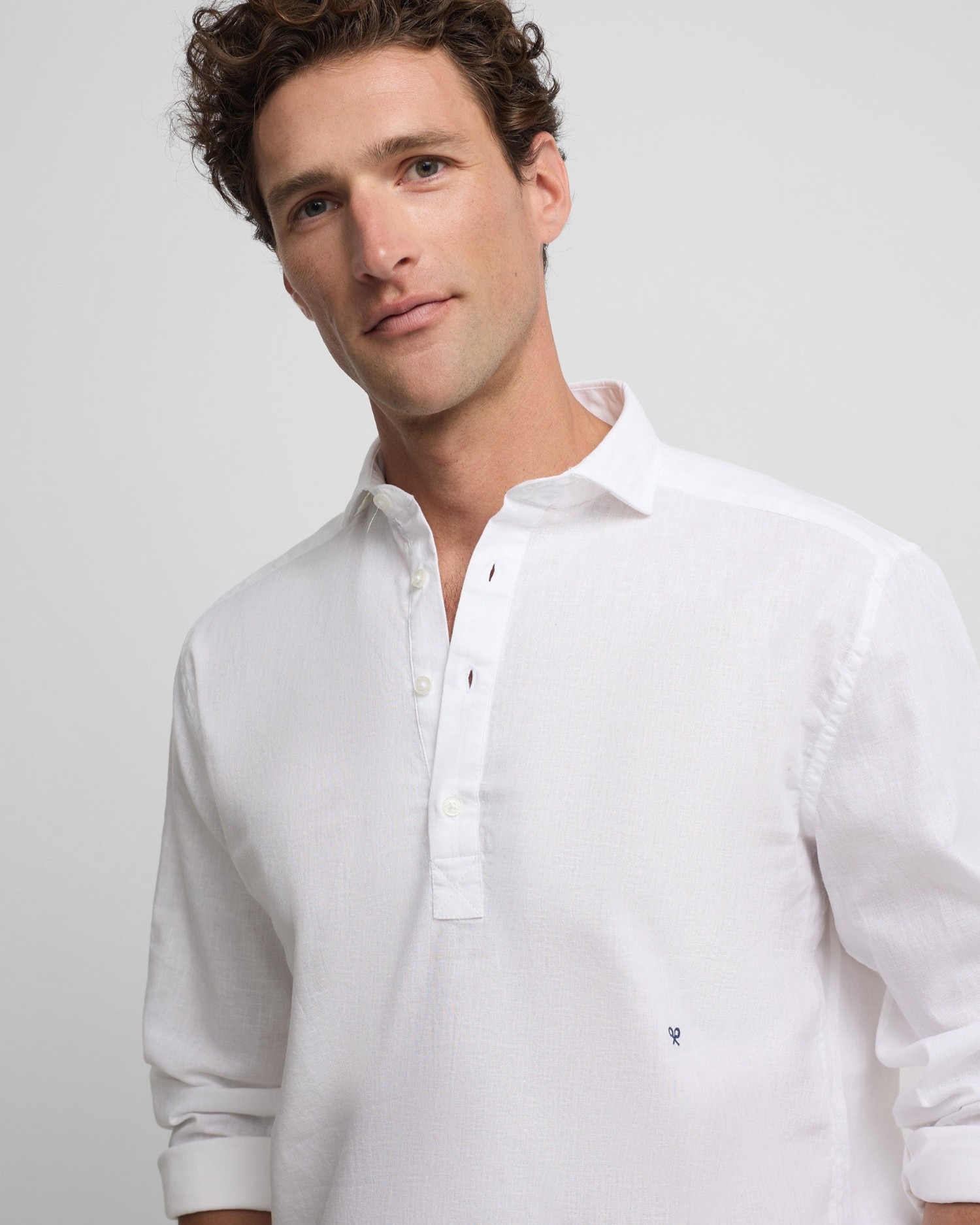 Polera sport lino blanca - Silbon - Blanco Blanco-3