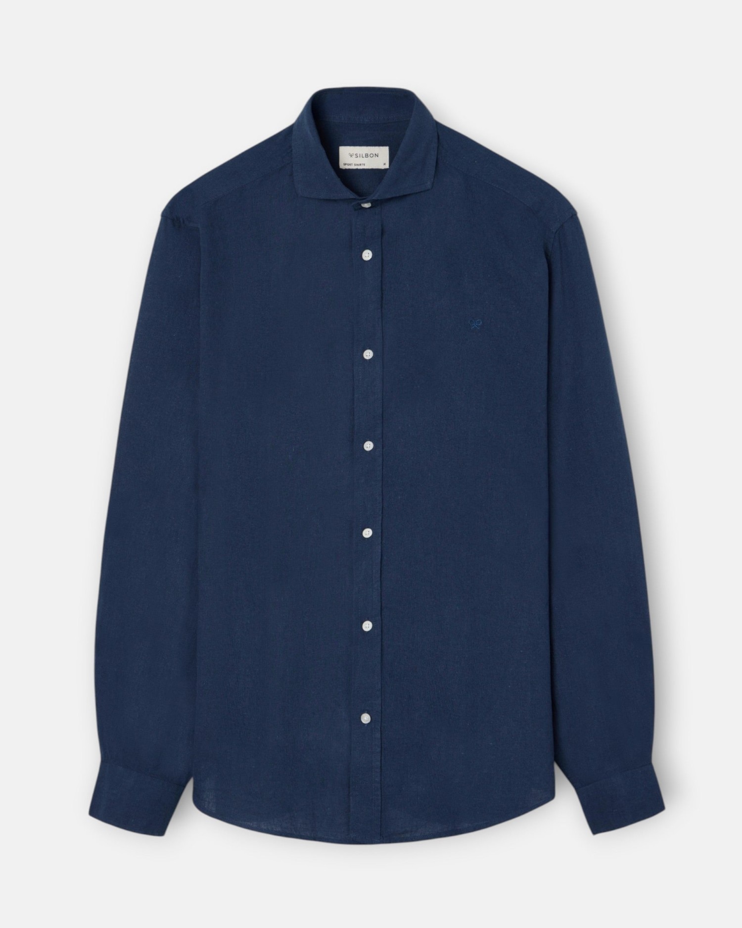 Camisa sport lino de hombre - Silbon - Azul marino Azul marino-5