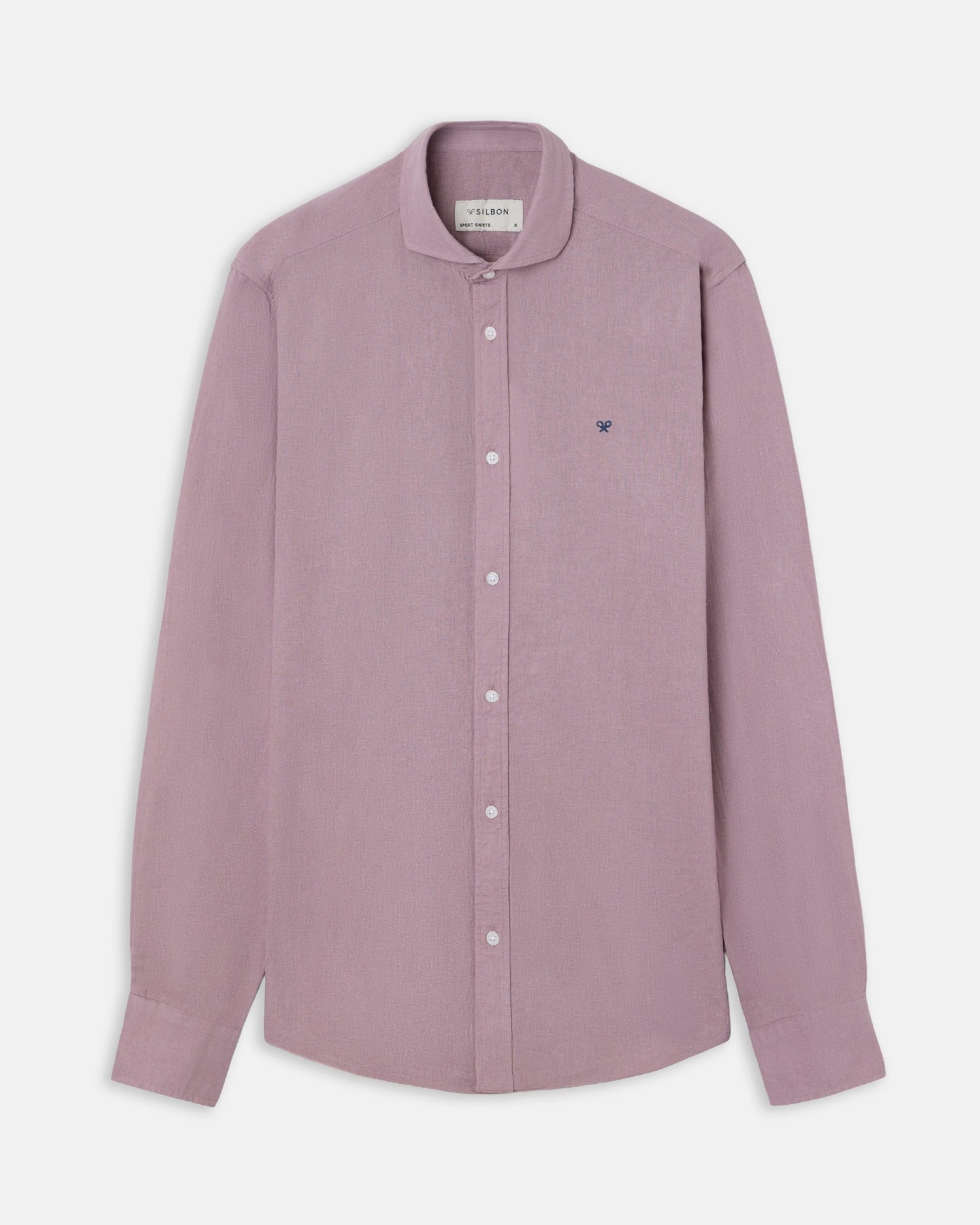 Camisa sport lino de hombre - Silbon - Burdeos Burdeos-1