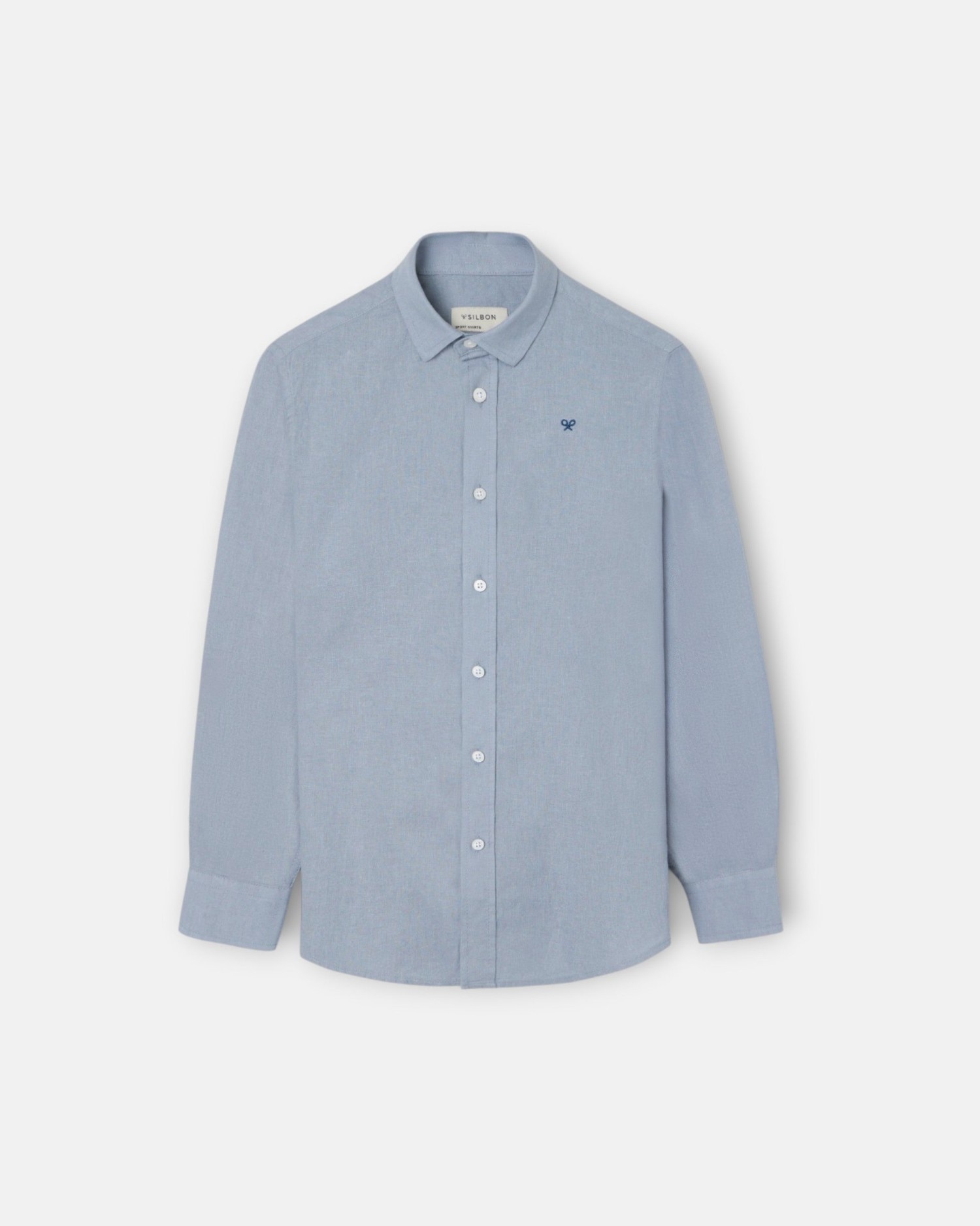Camisa sport de niño lino - Silbon - Azul Azul-5