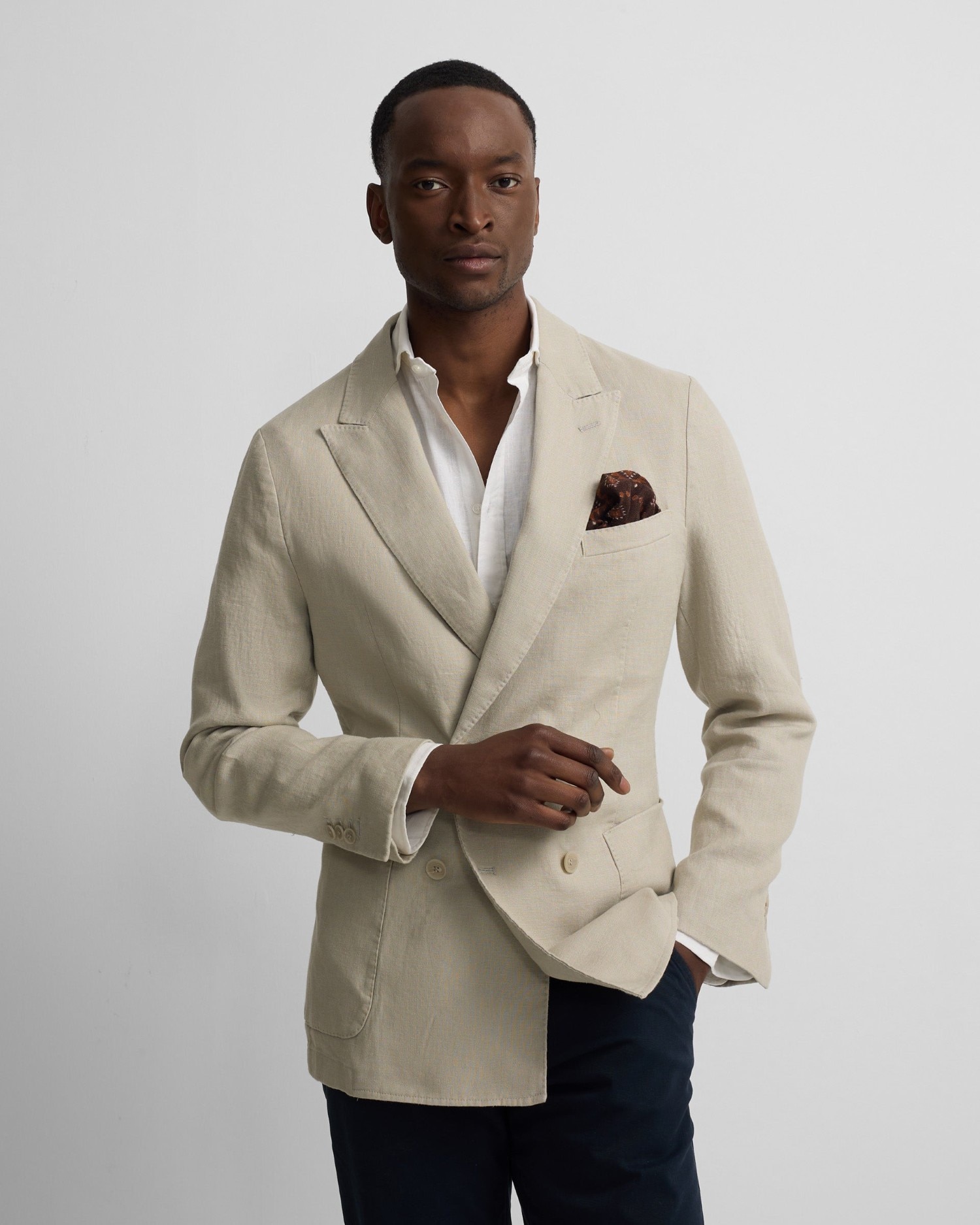 Americana cruzada comfort de hombre - Silbon - Beige Beige-1