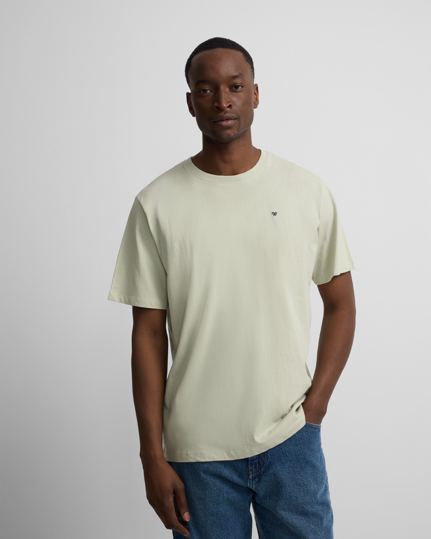 Imagen 0 de Camiseta minilogo rosa para hombre Verde claro