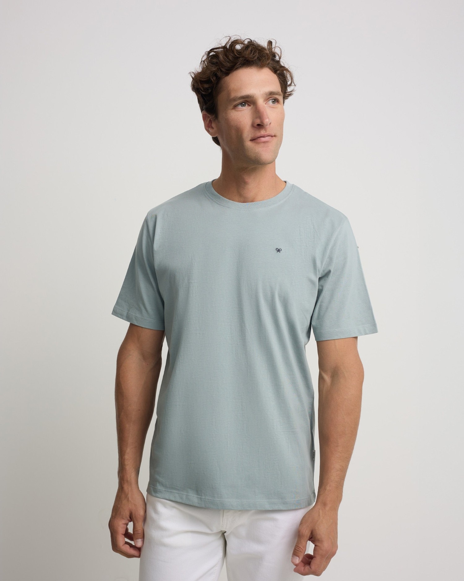 Camiseta minilogo rosa para hombre - Silbon - Verde claro Verde claro-1