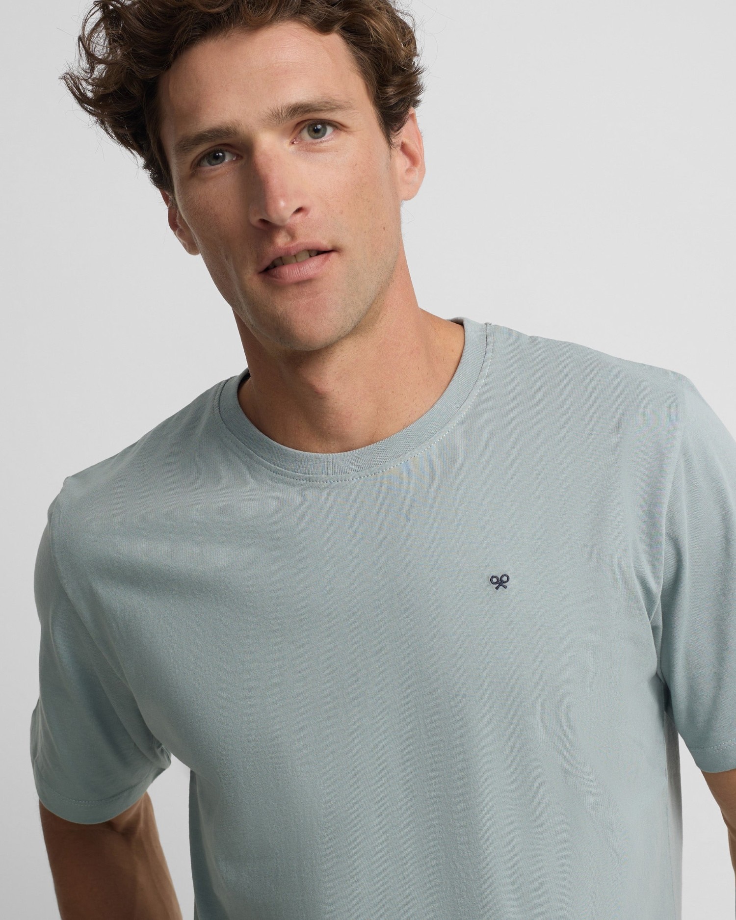 Camiseta minilogo rosa para hombre - Silbon - Verde claro Verde claro-3