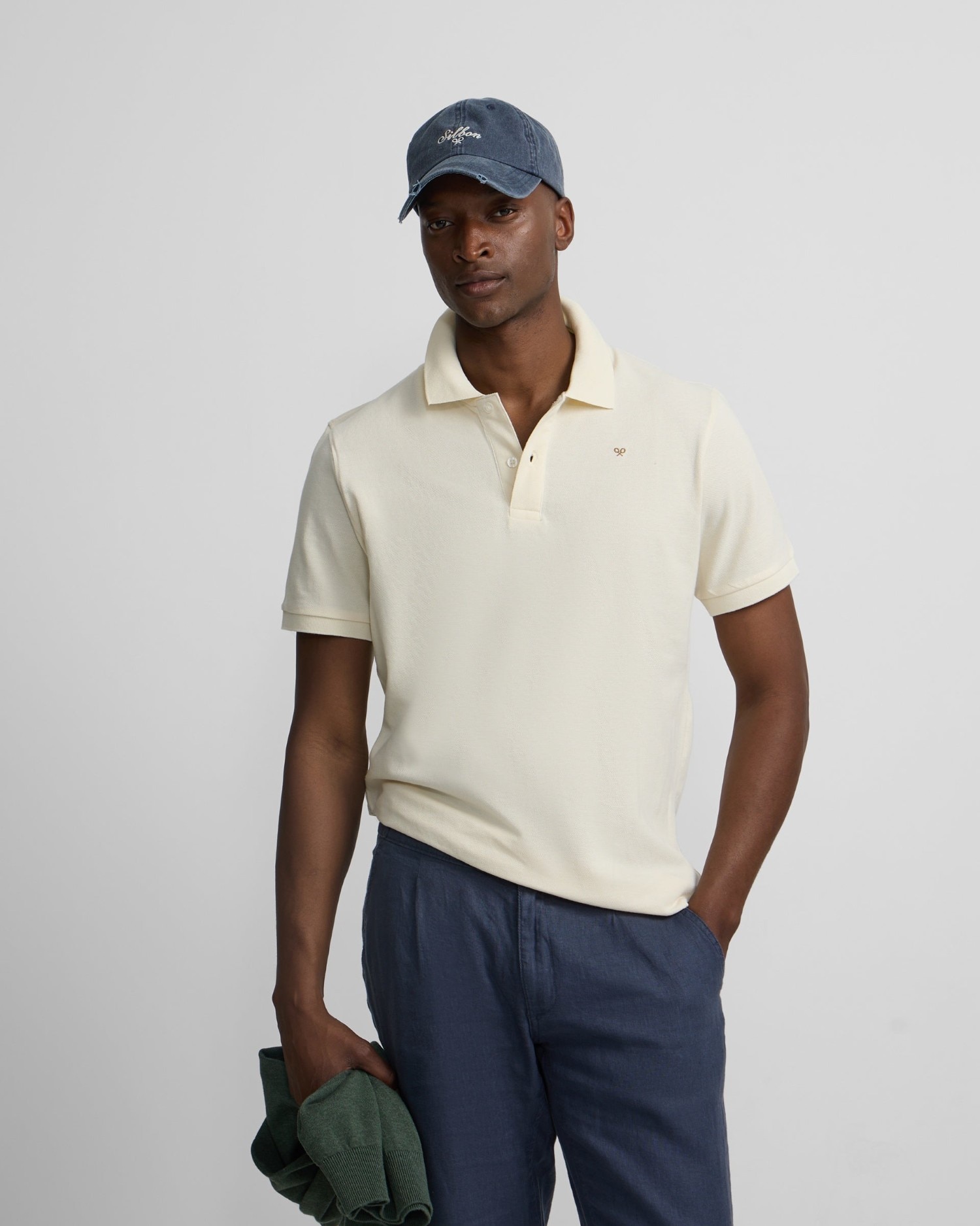 Imagen 0 de Polo clásico liso de hombre Azul índigo