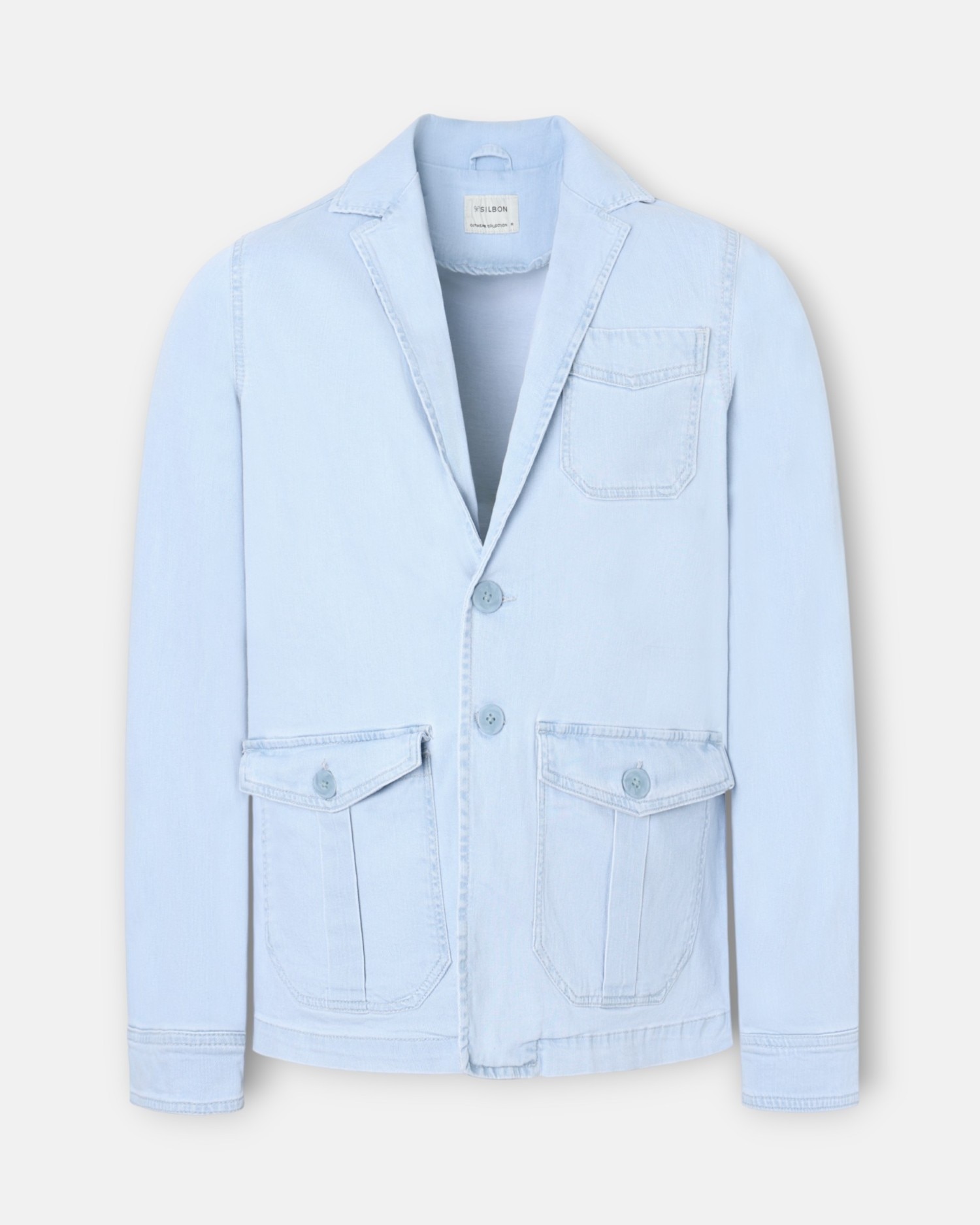 Silbon - Semiblazer de hombre bolsillos.