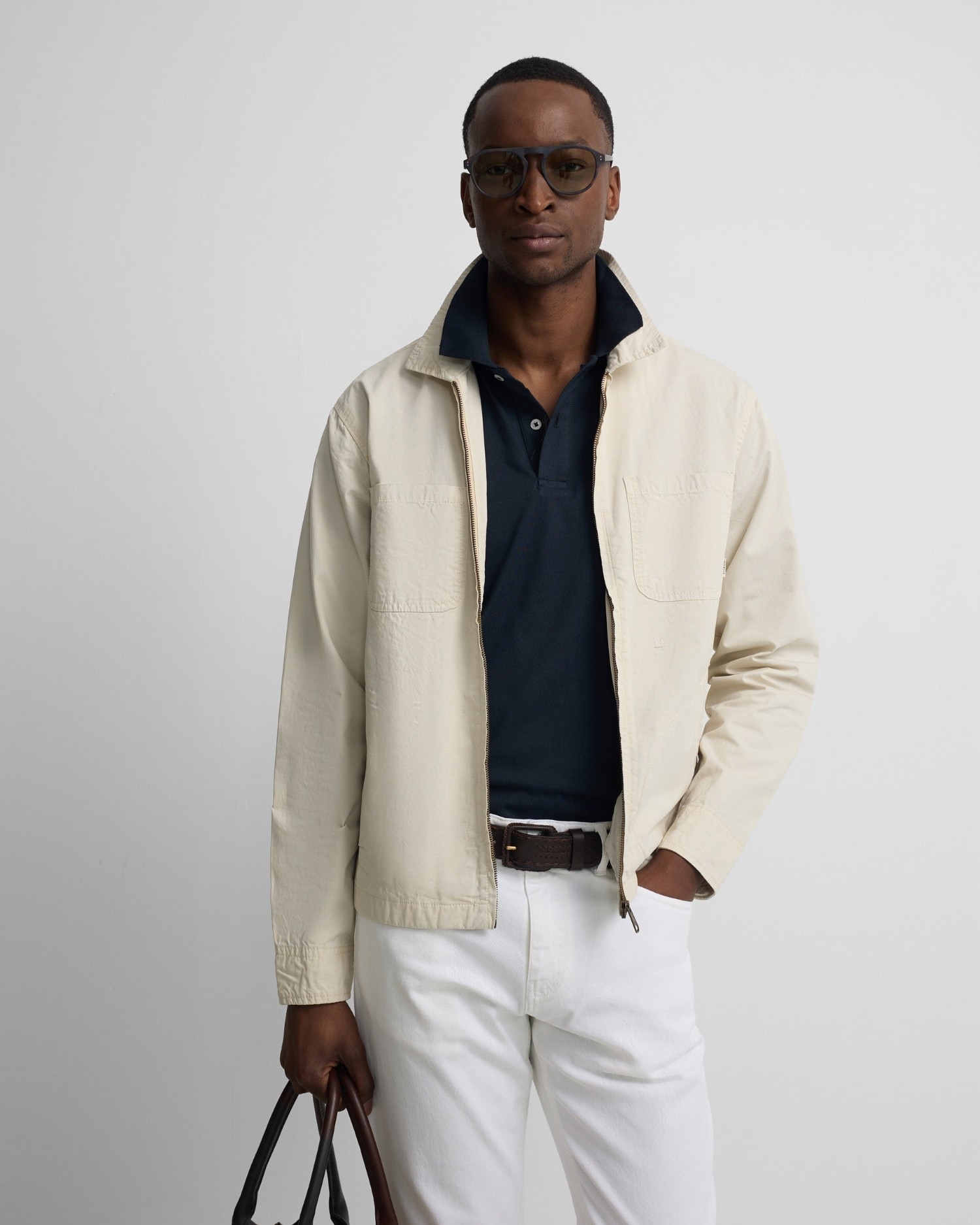 Imagen 0 de Chaqueta de hombre cuello harrington Piedra