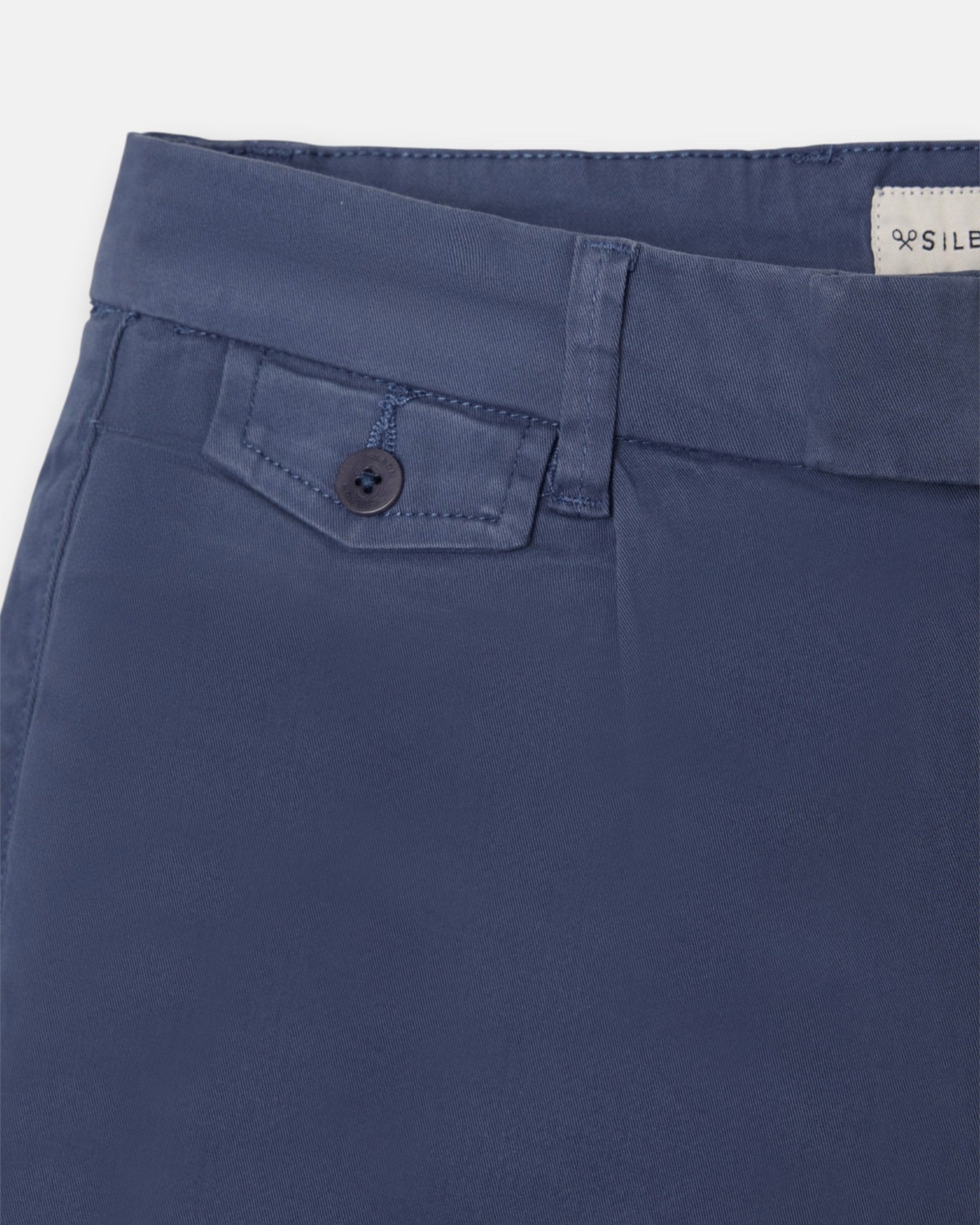 Bermuda clásica pinza de hombre - Silbon - Azul índigo Azul índigo-3