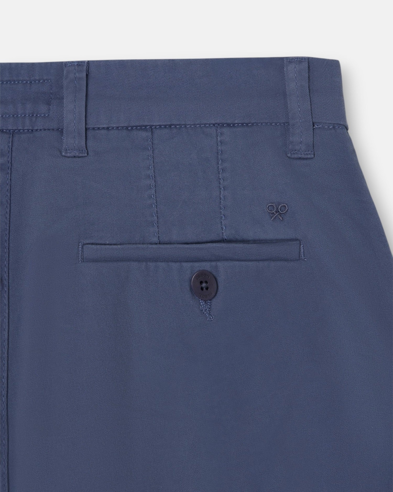Bermuda clásica pinza de hombre - Silbon - Azul índigo Azul índigo-4