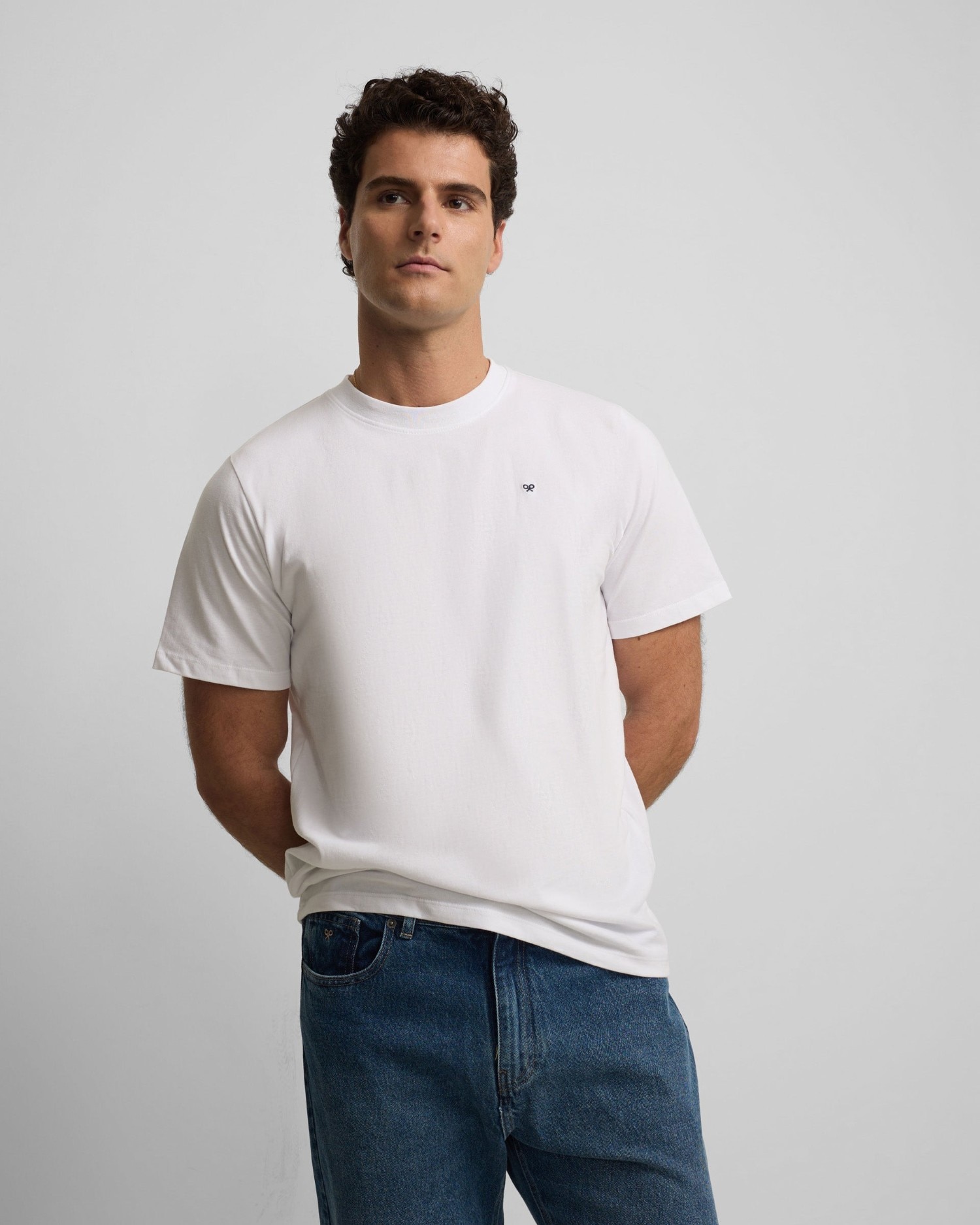 Camiseta de Manga corta beach club blanca para hombre - Silbon - Rosa claro Blanco-1