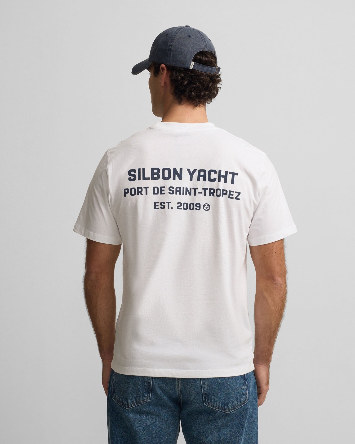 Camiseta de Manga corta Yacht blanca para hombre - Silbon - Blanco Blanco-2