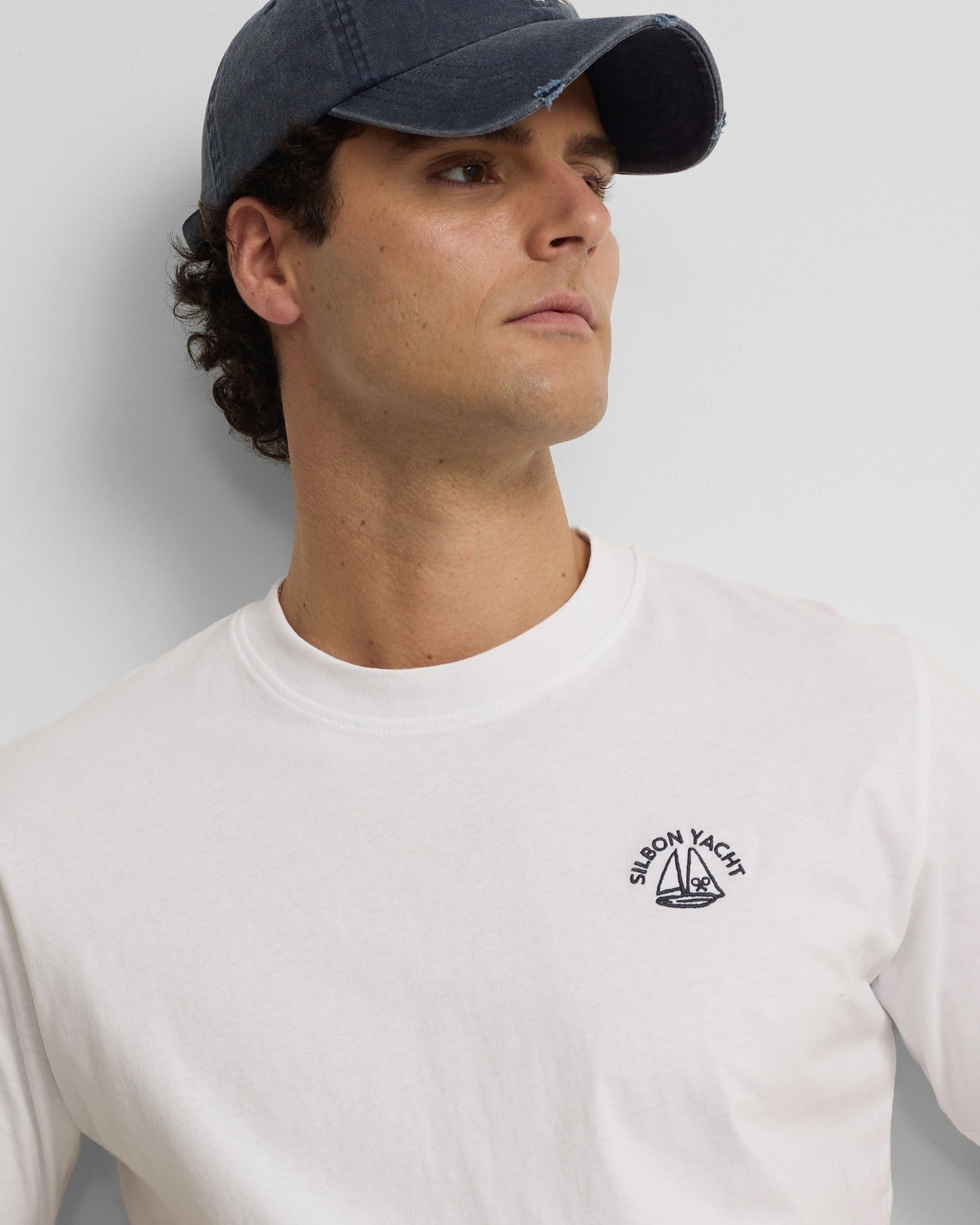 Camiseta de Manga corta Yacht blanca para hombre - Silbon - Blanco Blanco-3