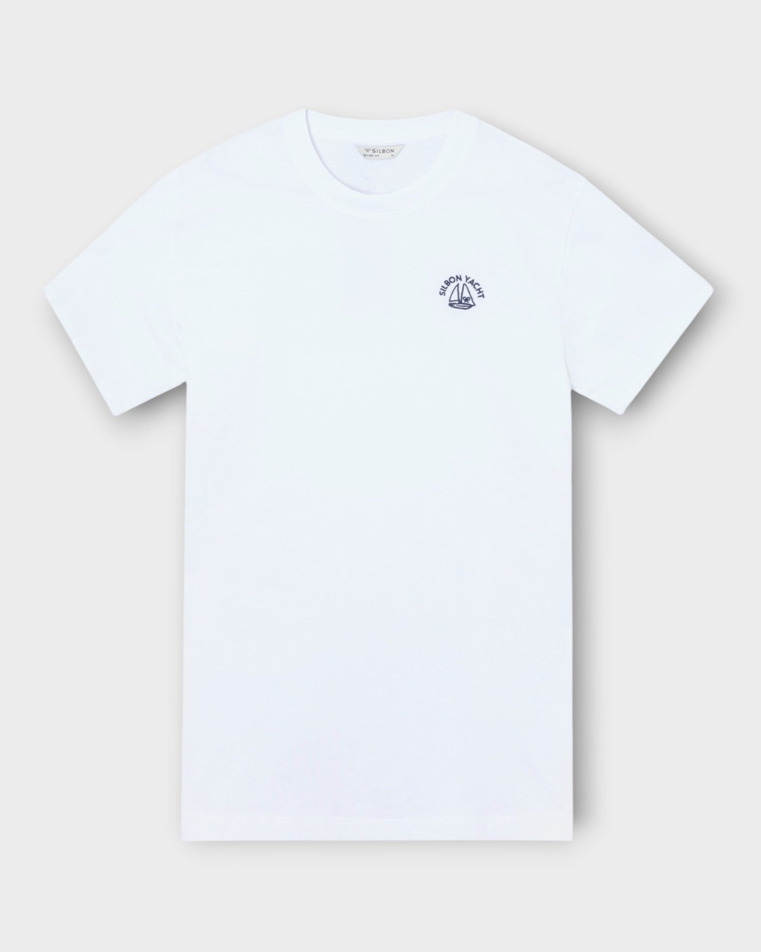 Camiseta de Manga corta Yacht blanca para hombre - Silbon - Blanco Blanco-4