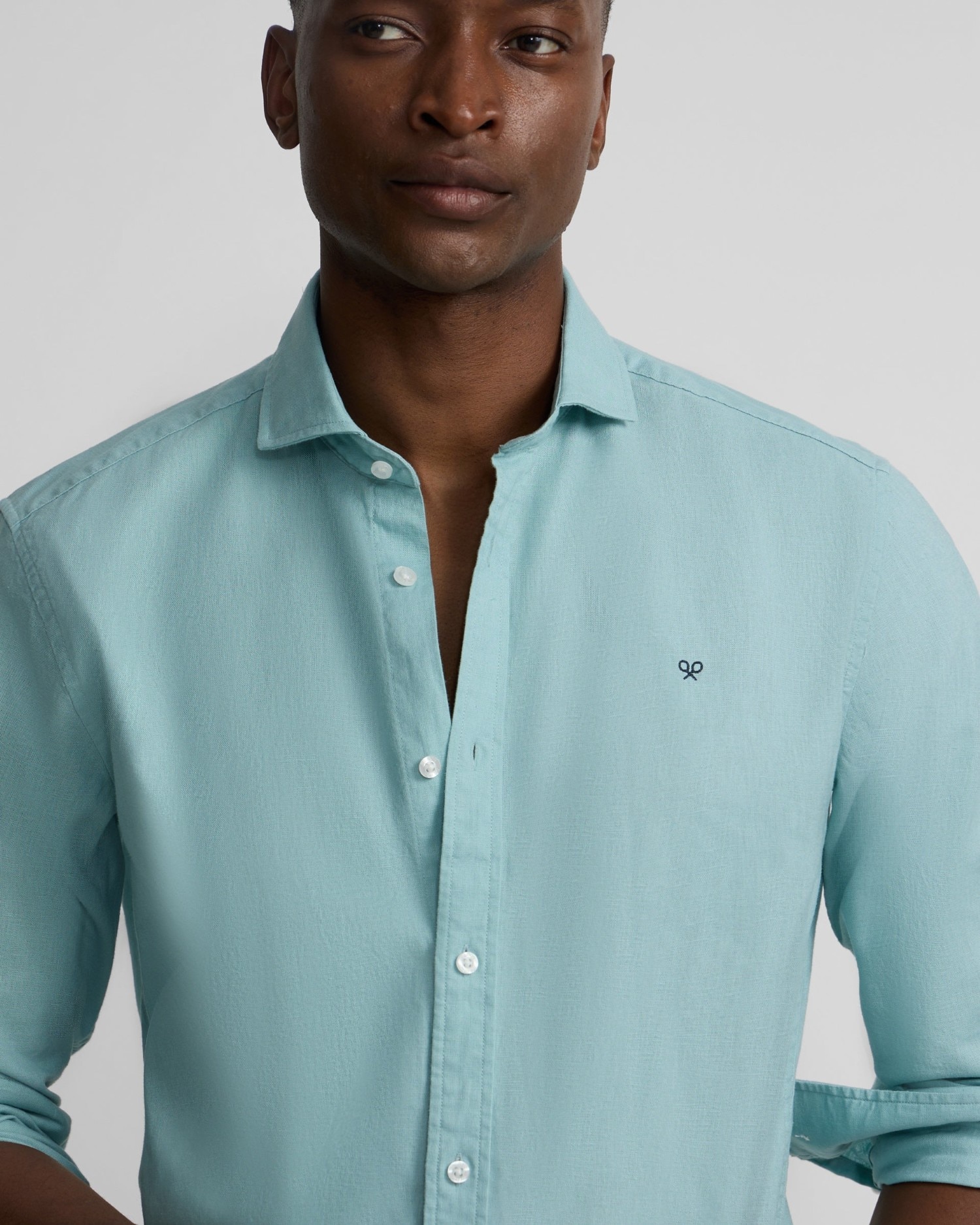 Camisa sport summer lino de hombre - Silbon - Aguamarina Aguamarina-3