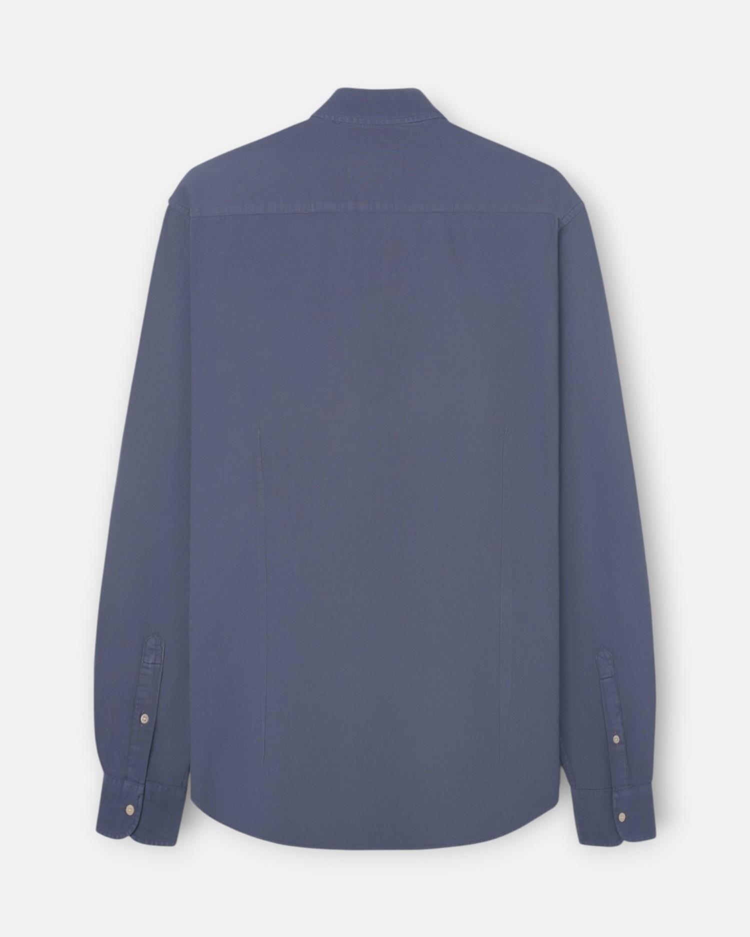 Camisa sport de hombre con bolsillo y efecto desgastado - Silbon - Azul Azul-3