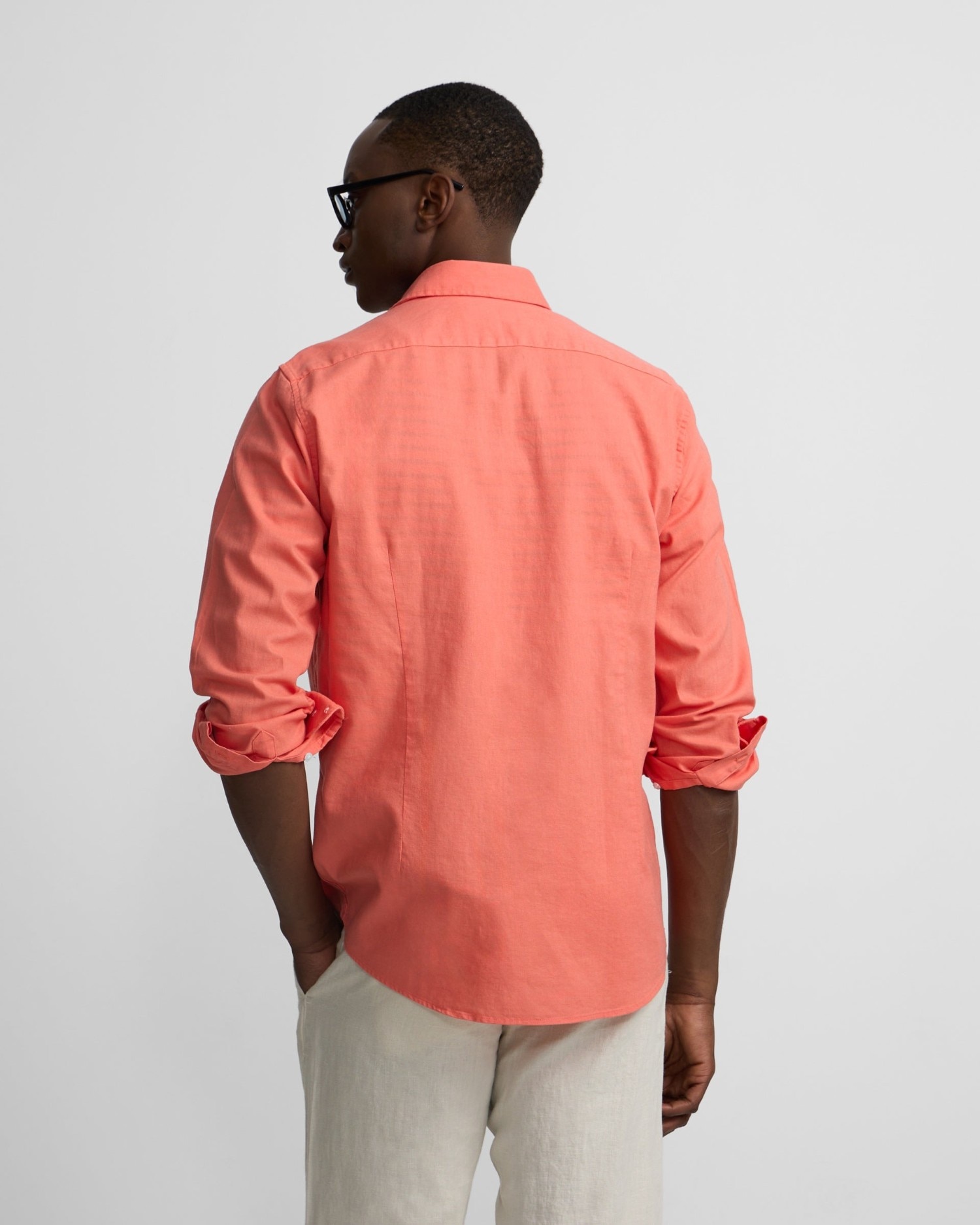 Camisa sport summer lino de hombre - Silbon - Coral Coral-2