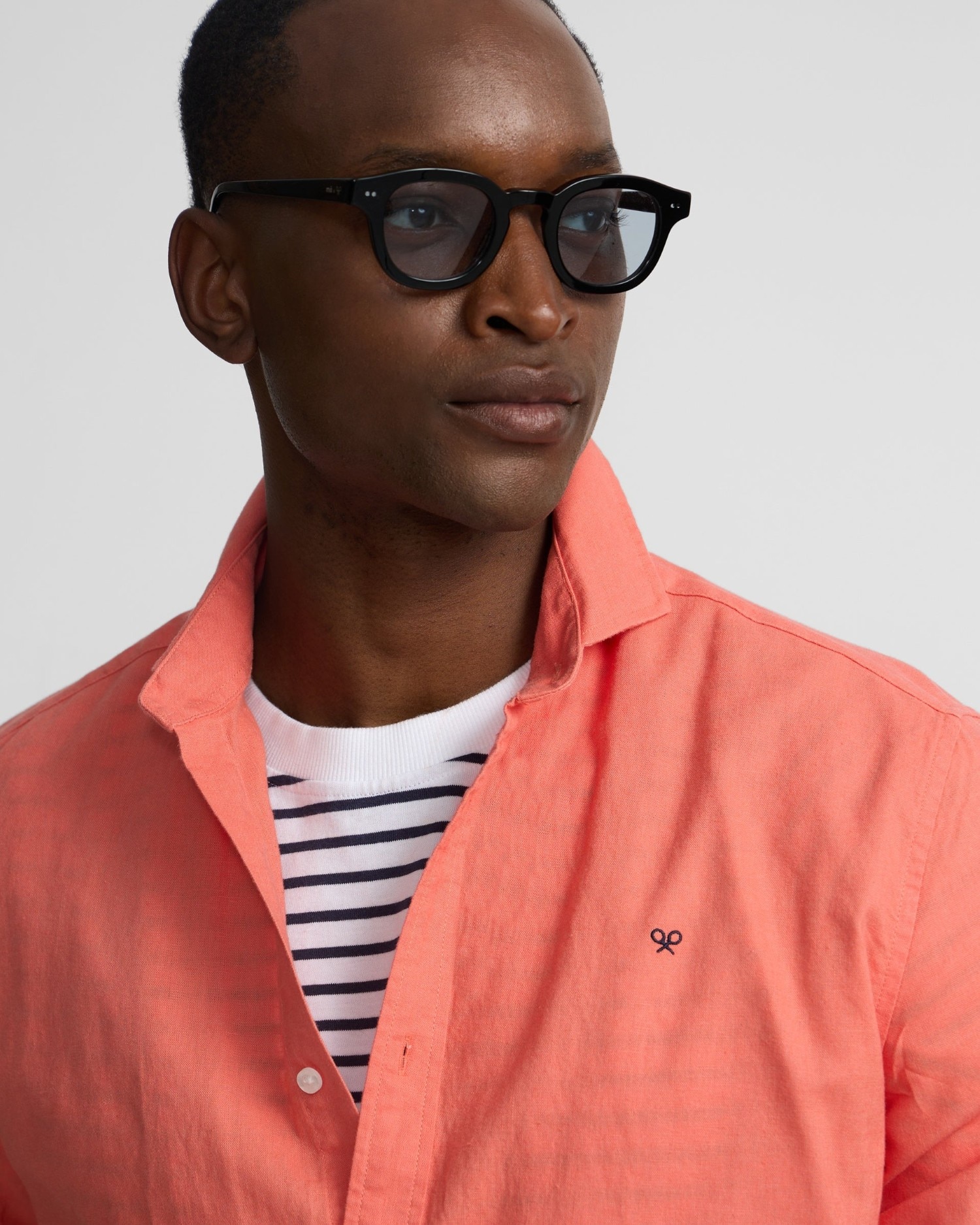 Camisa sport summer lino de hombre - Silbon - Coral Coral-3
