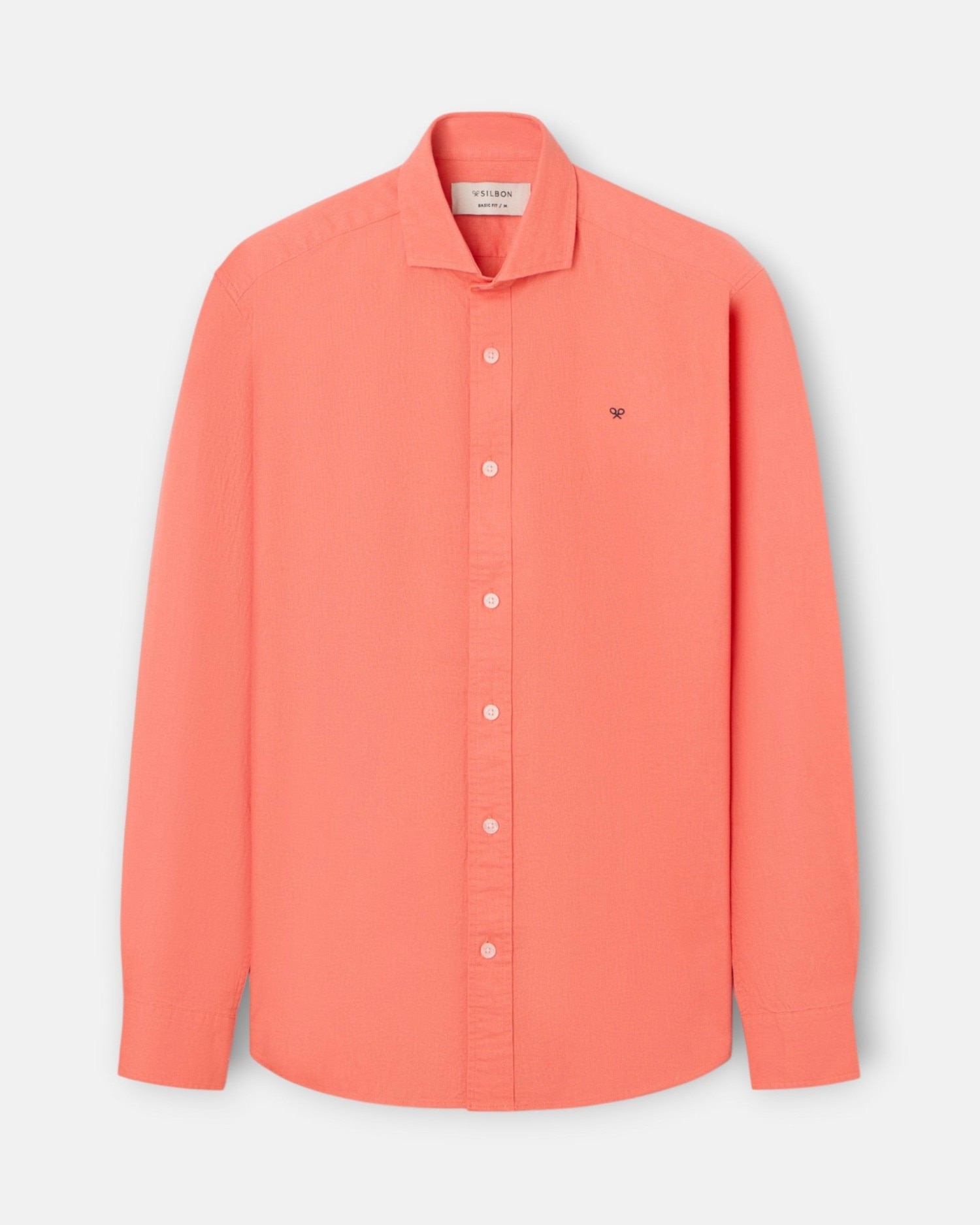 Camisa sport summer lino de hombre - Silbon - Coral Coral-5
