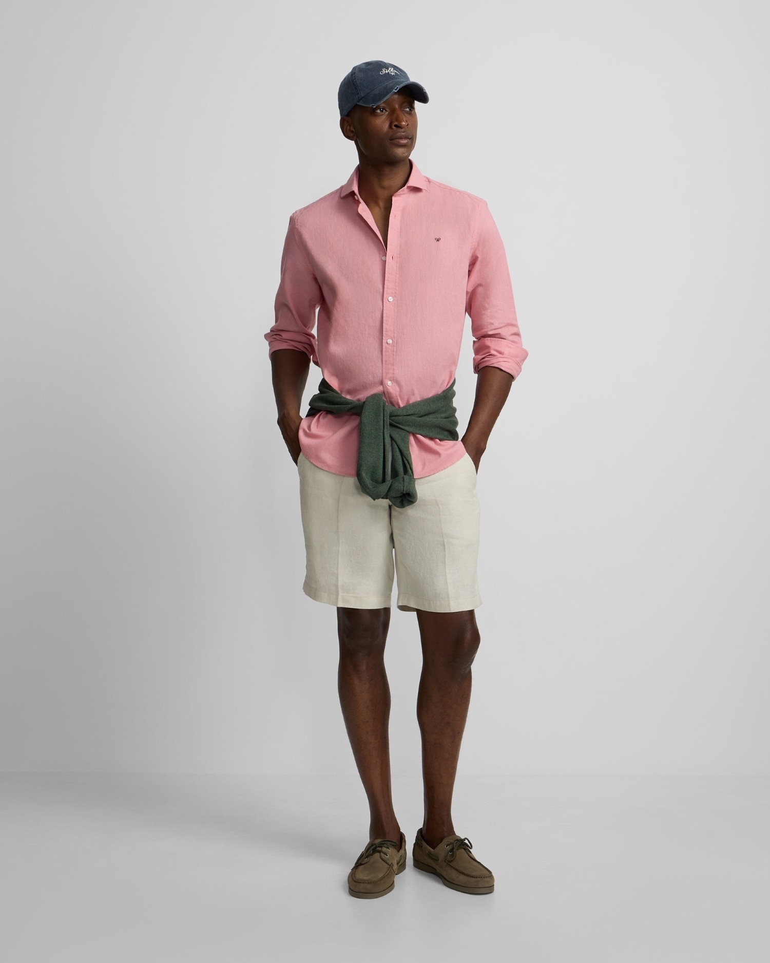 Camisa sport summer lino de hombre - Silbon - Rosa Rosa-3