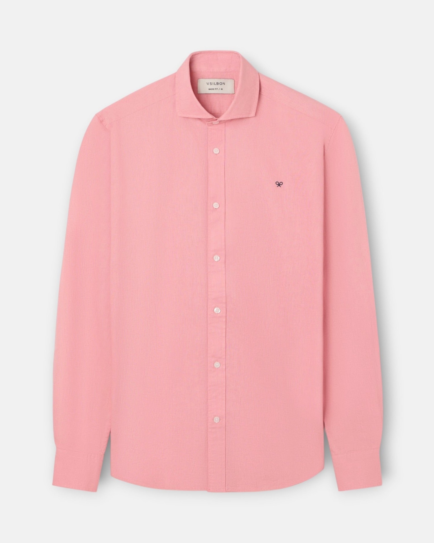 Camisa sport summer lino de hombre - Silbon - Rosa Rosa-5