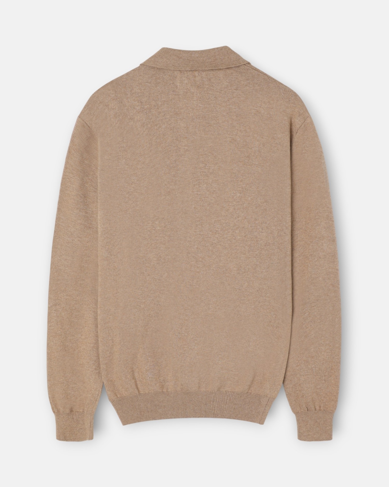 Jersey de hombre cuello polo beige claro - Silbon - Beige Beige-4