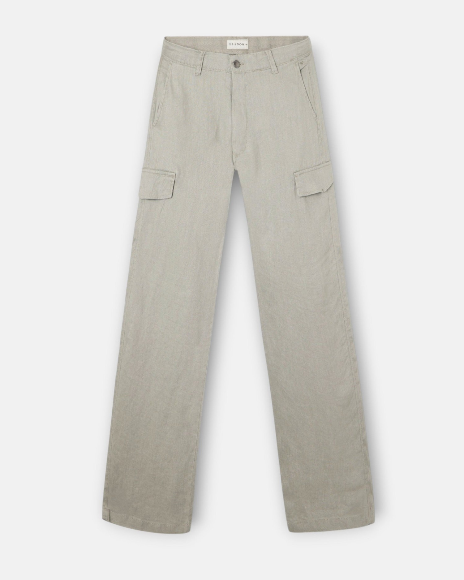 Pantalón sport cargo lino de hombre - Silbon - Verde Verde-1